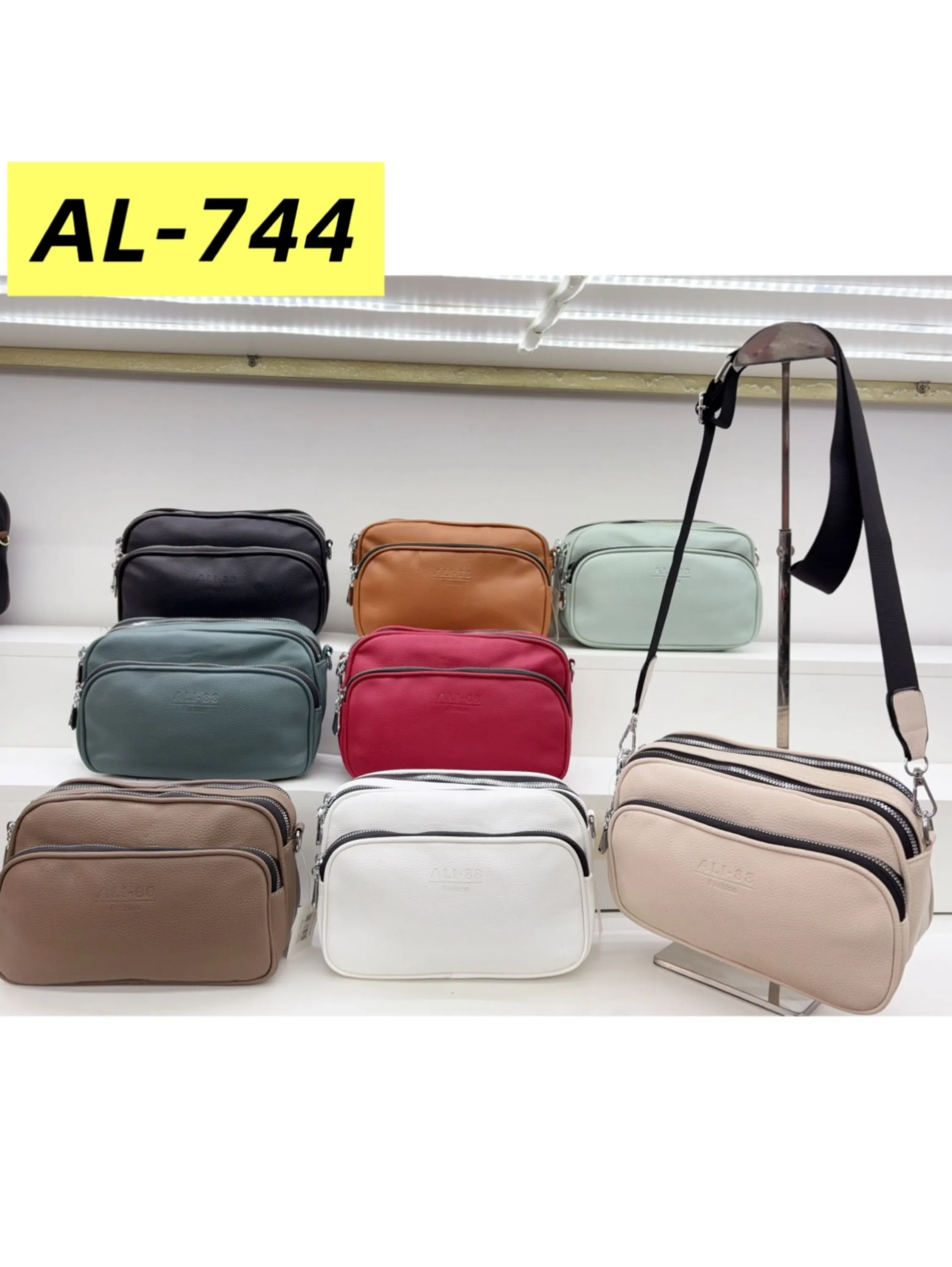 Bolsa transversal multiziper AL-744