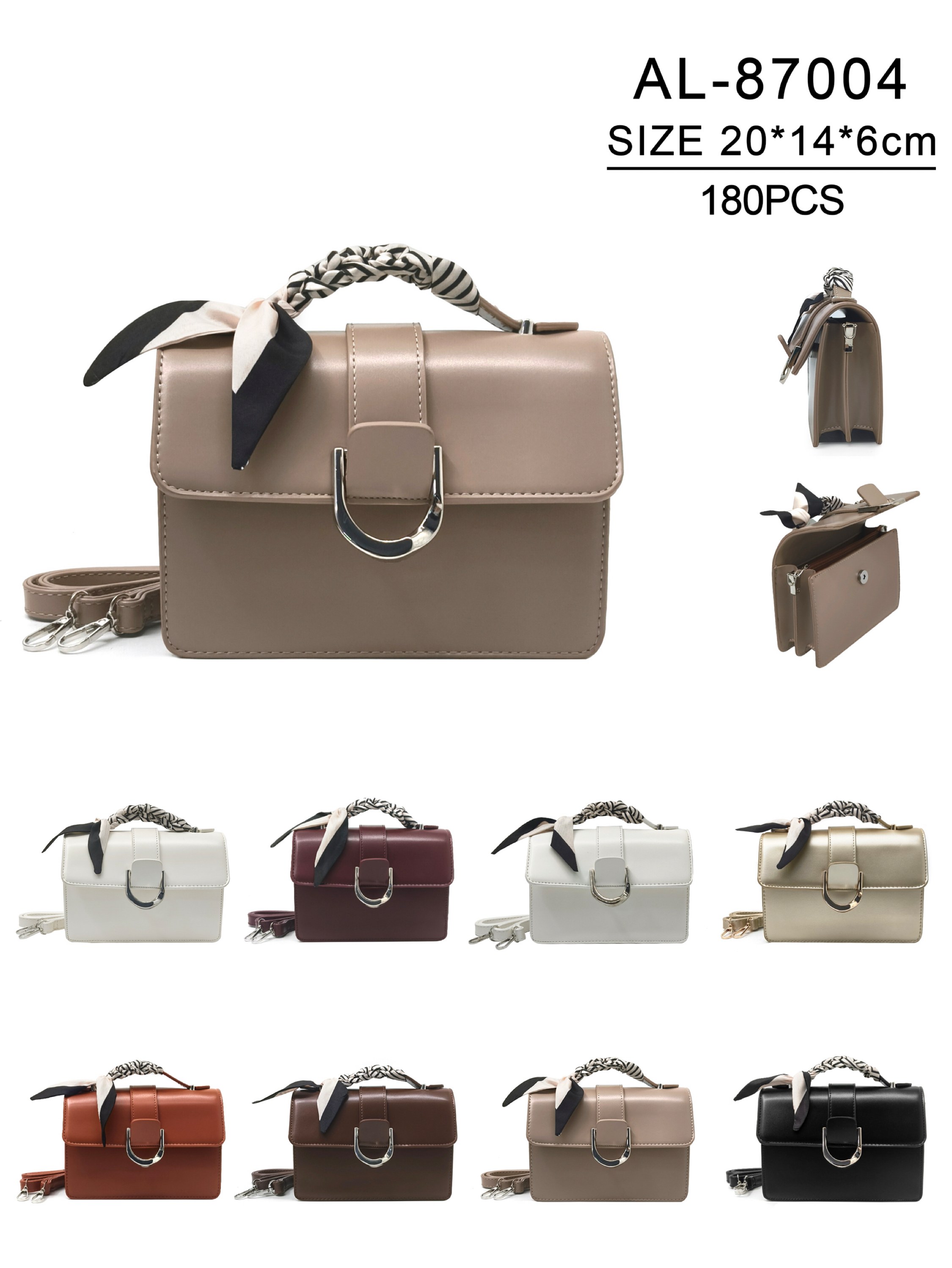 Bolsa estruturada com lenço AL-87004