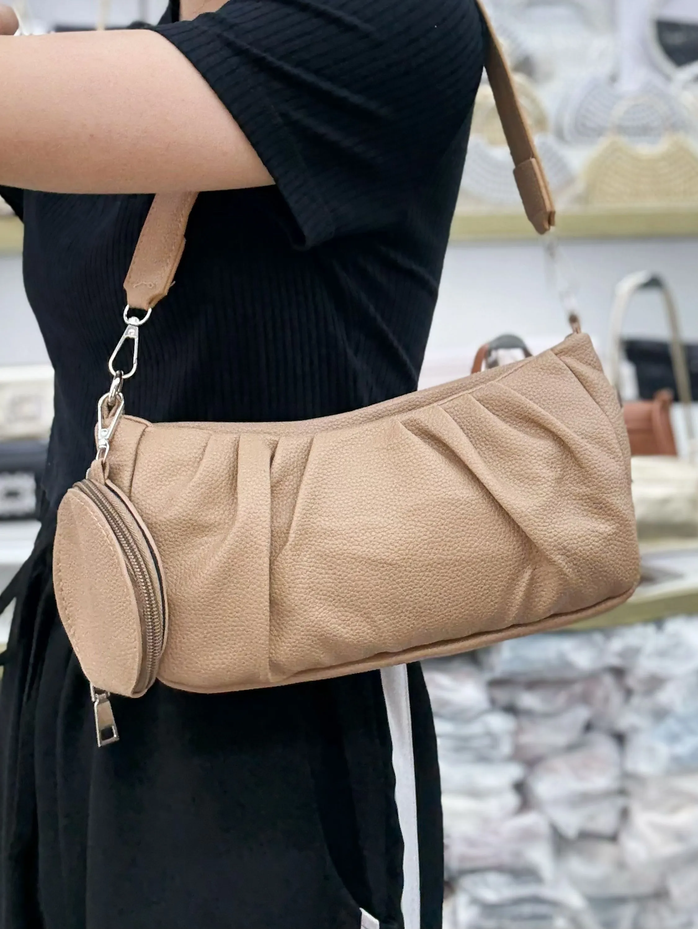 Bolsa Baguette com bolsinha de moeda alça dupla AL-1369
