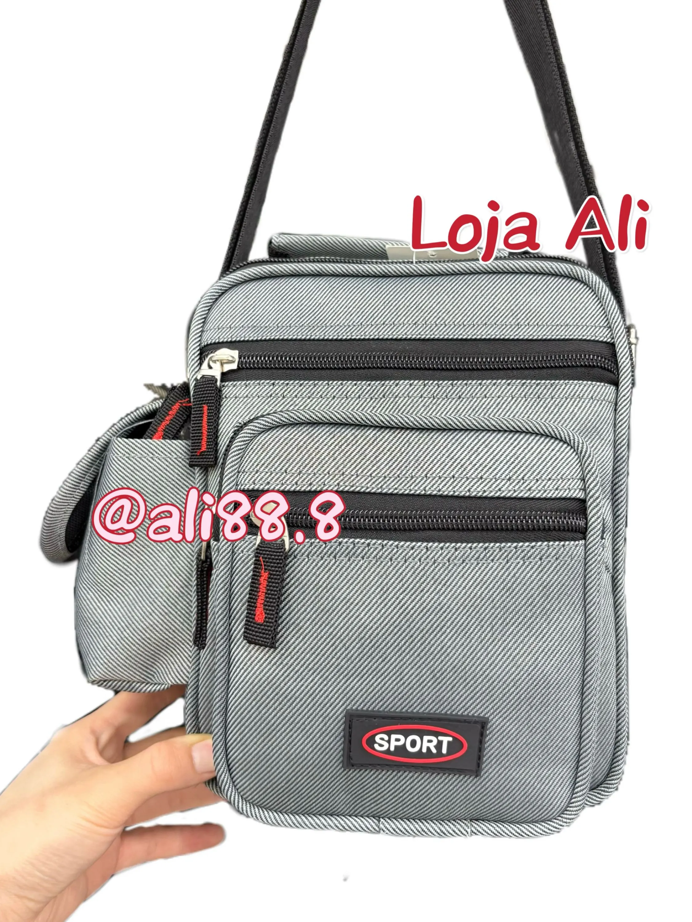 Kit c/ 12 peças Bolsa Transversal Masculina