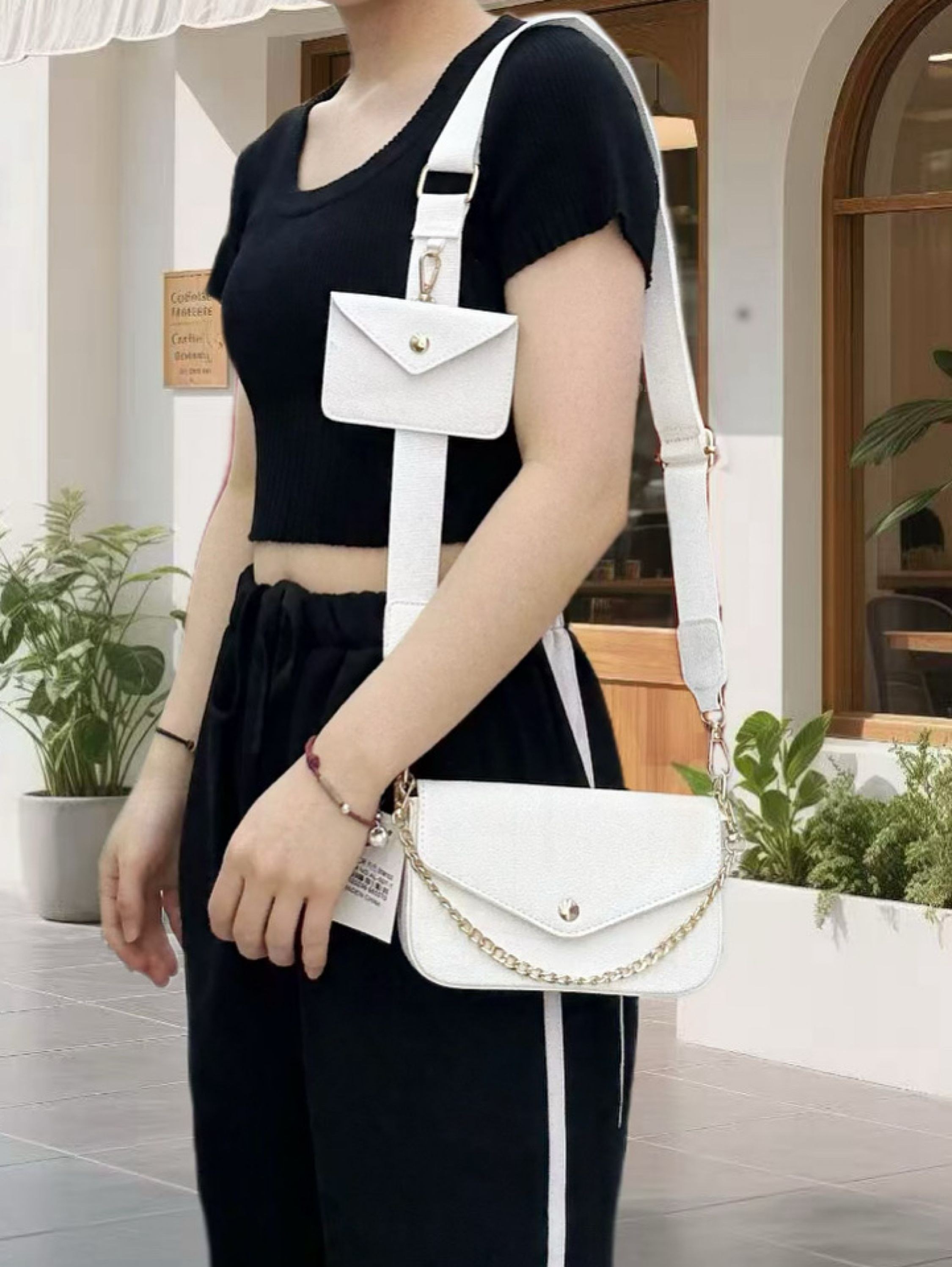 Bolsa tiracolo com bolsinha AL-507-1