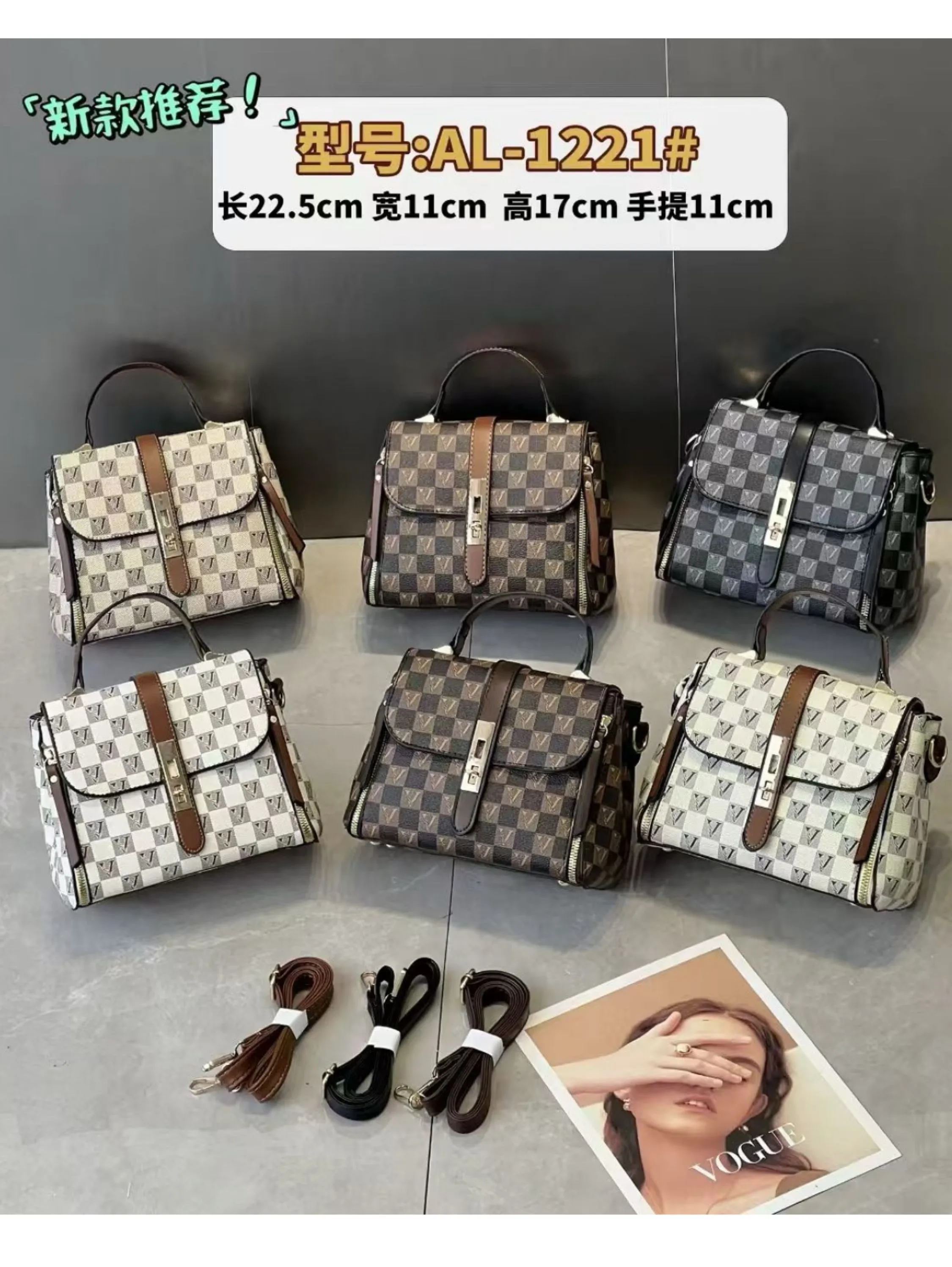 Bolsa média estruturada com alça grande AL-1221