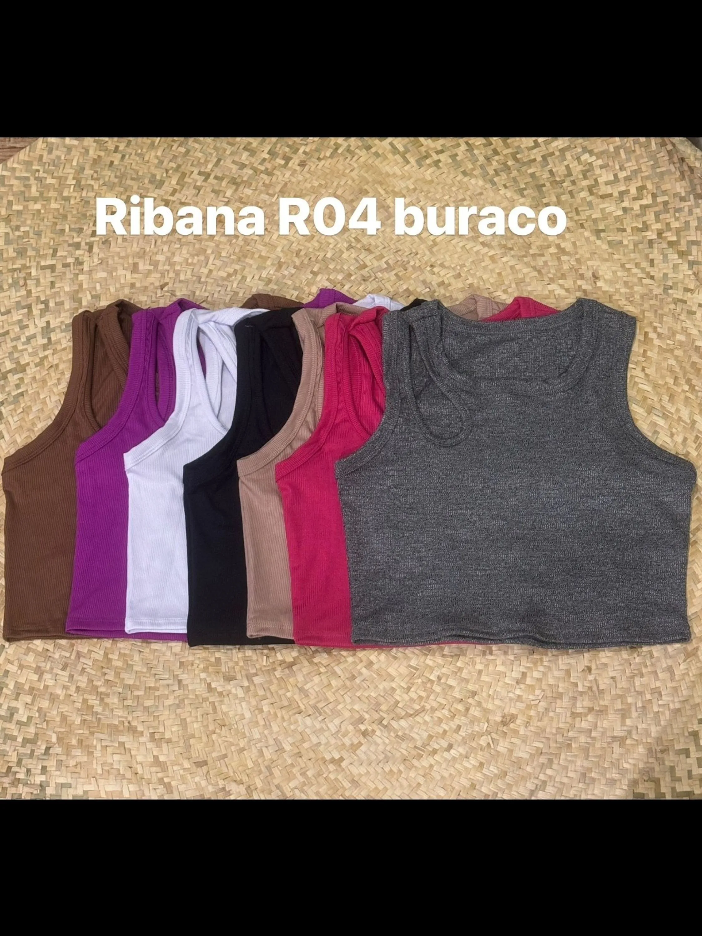 Cropped regata ribana com buraco/R04