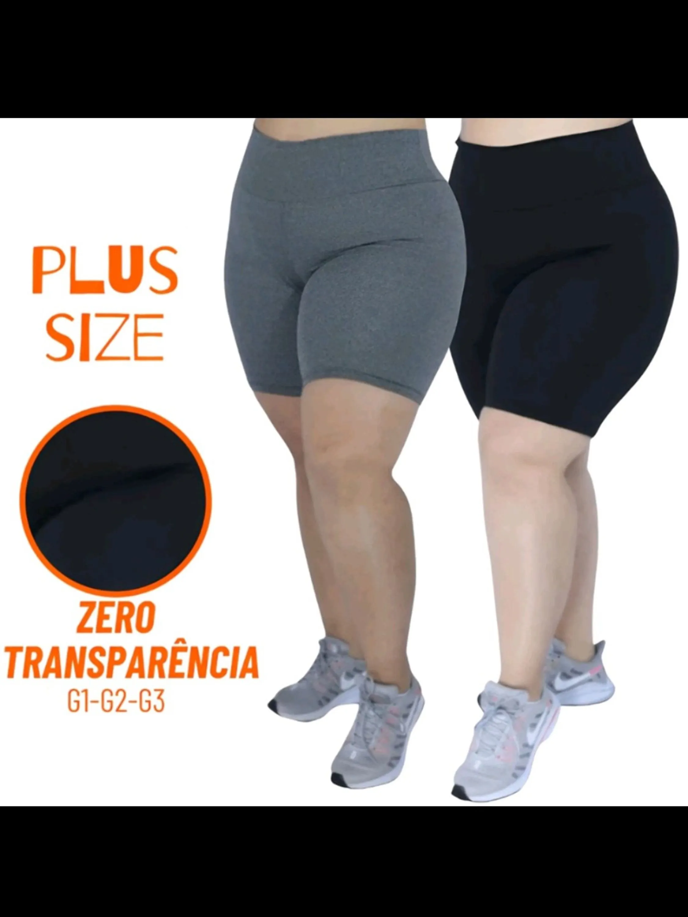 Short academia plus sise fitness feminino suplex liso