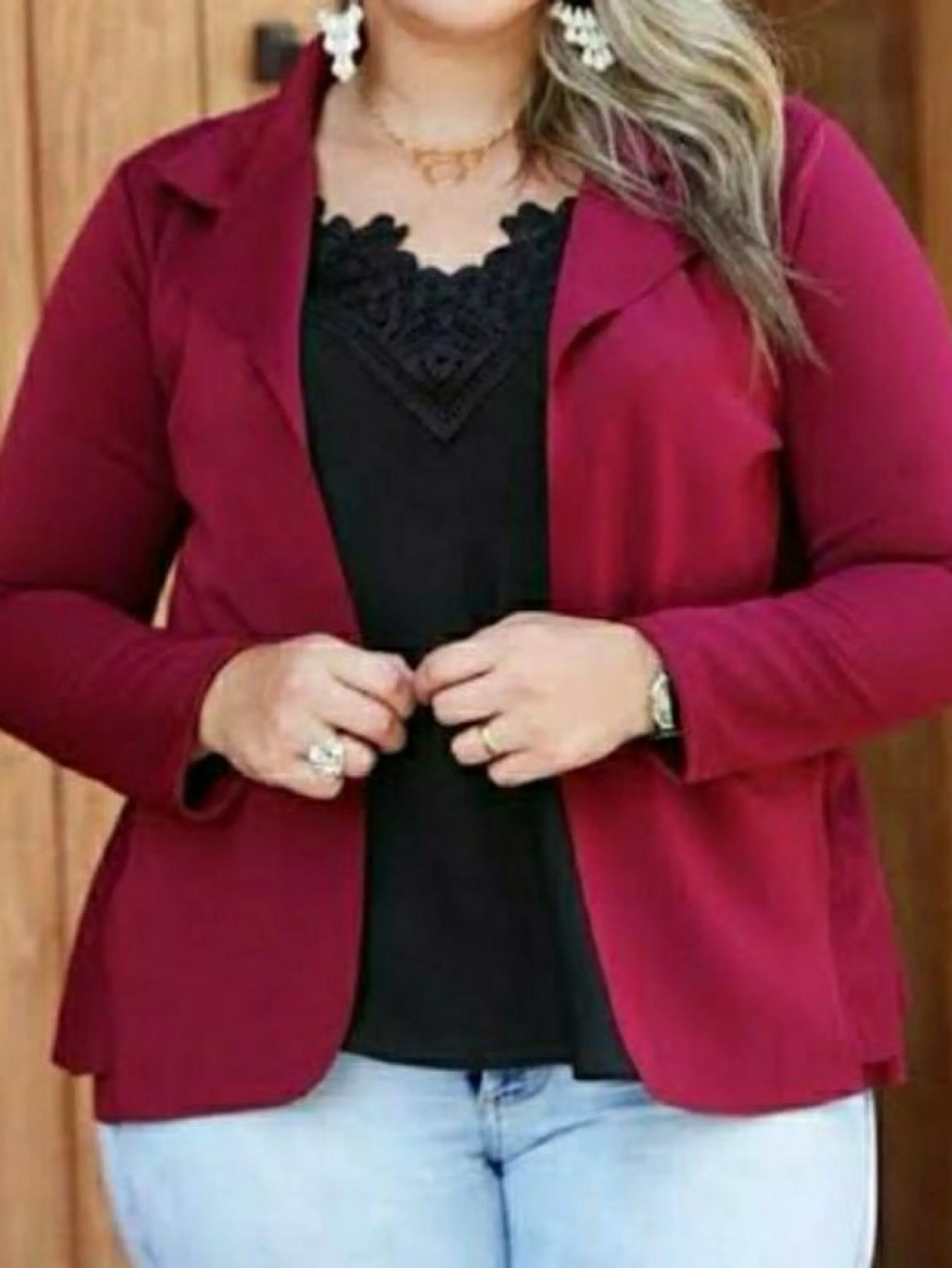 Blazer /Femenino/ Neopreme casaco CURTO PLUS  SIZE