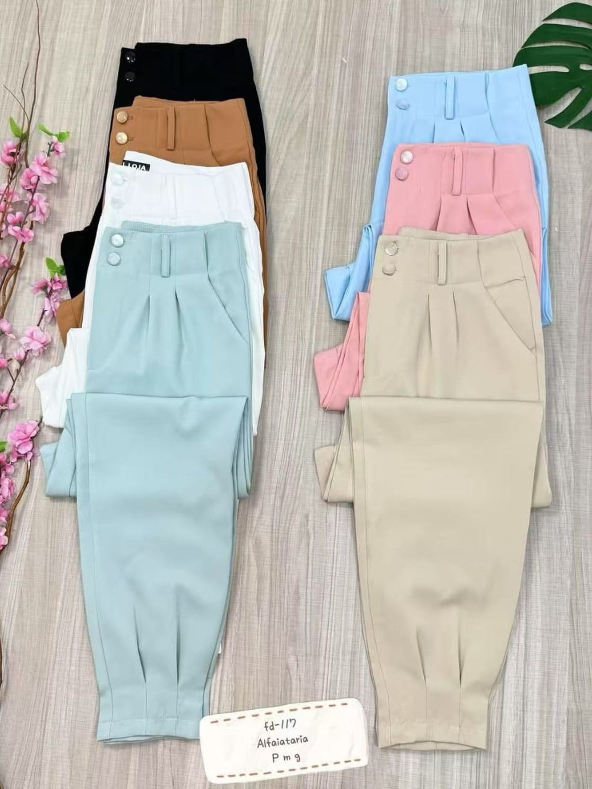 Calça cenoura de 2 botão alfaiataria