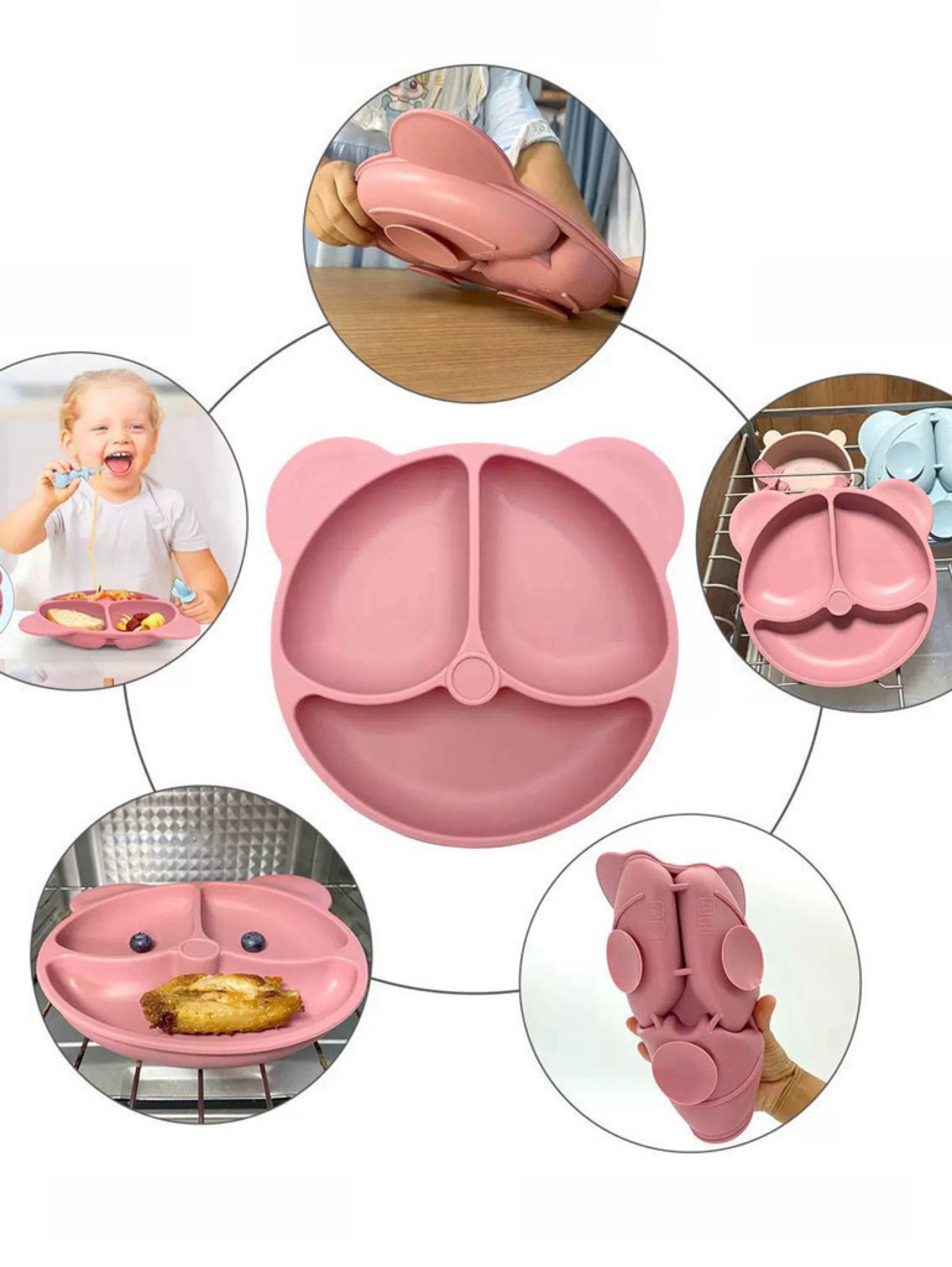 kit 8 peças de Silicone para alimentação de bebês