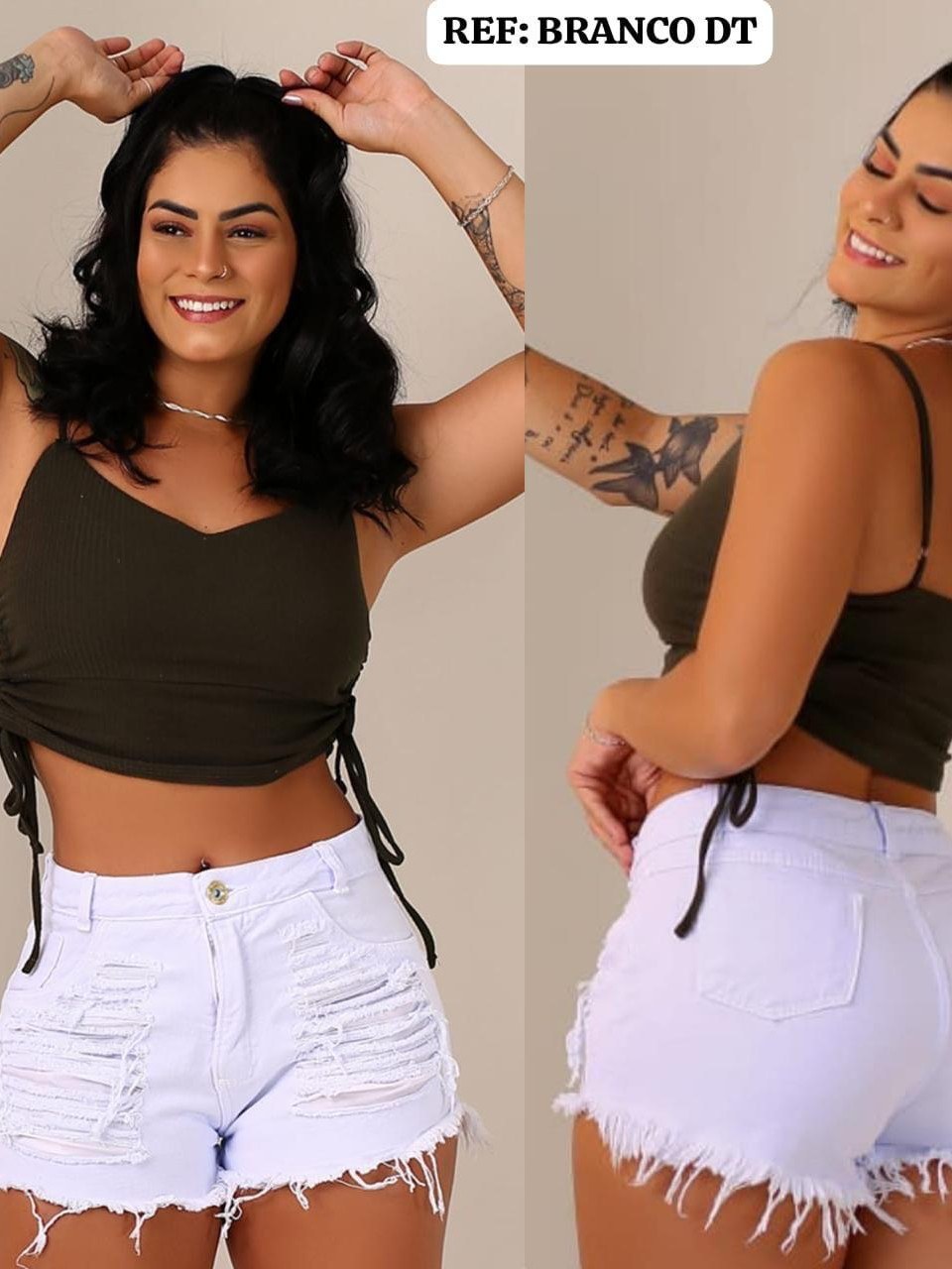 Shortes jeans branco