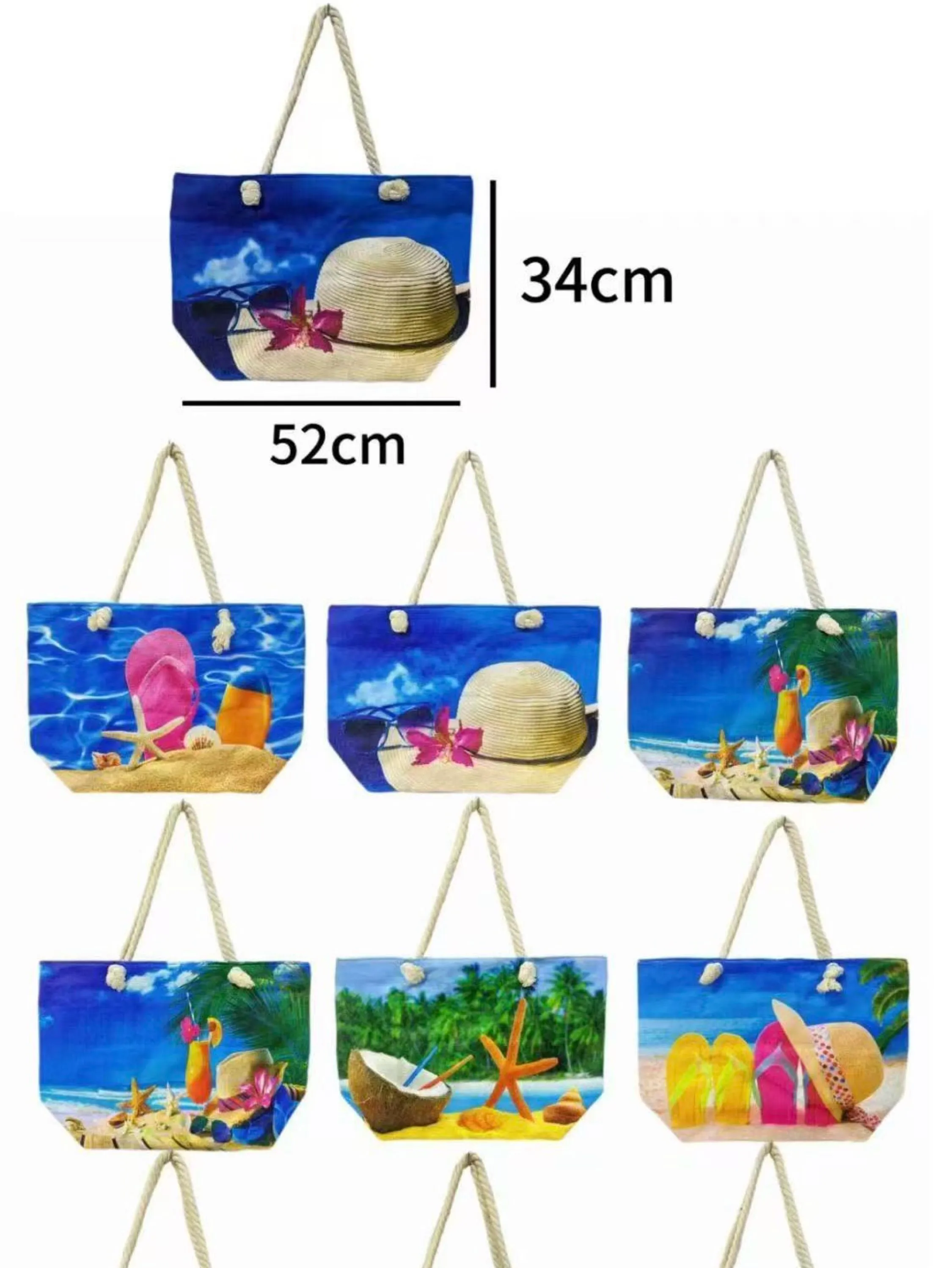 Kit 12 Bolsa de Praia Moda Praia