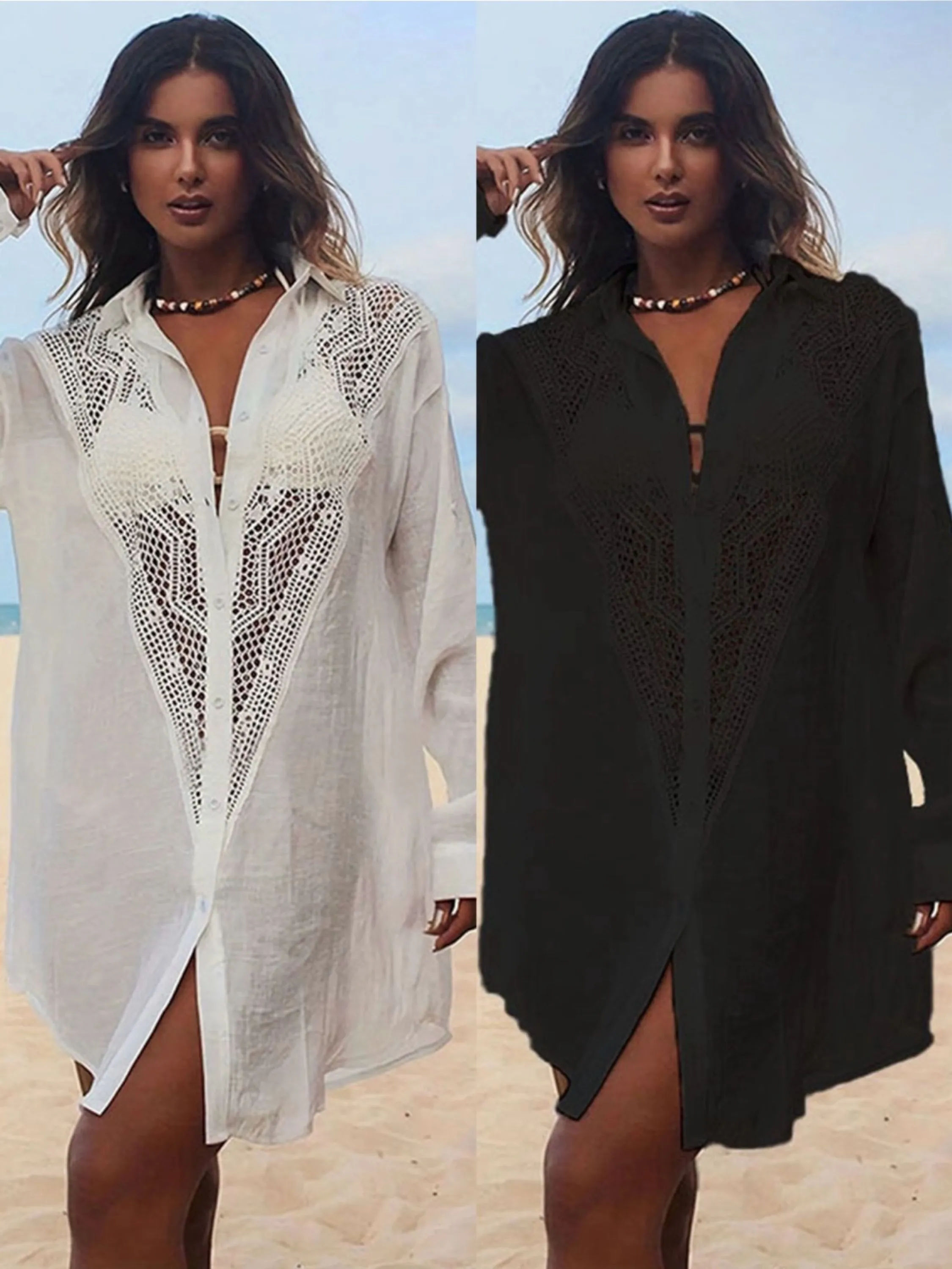 Saida De Praia Camisa Chemise 937