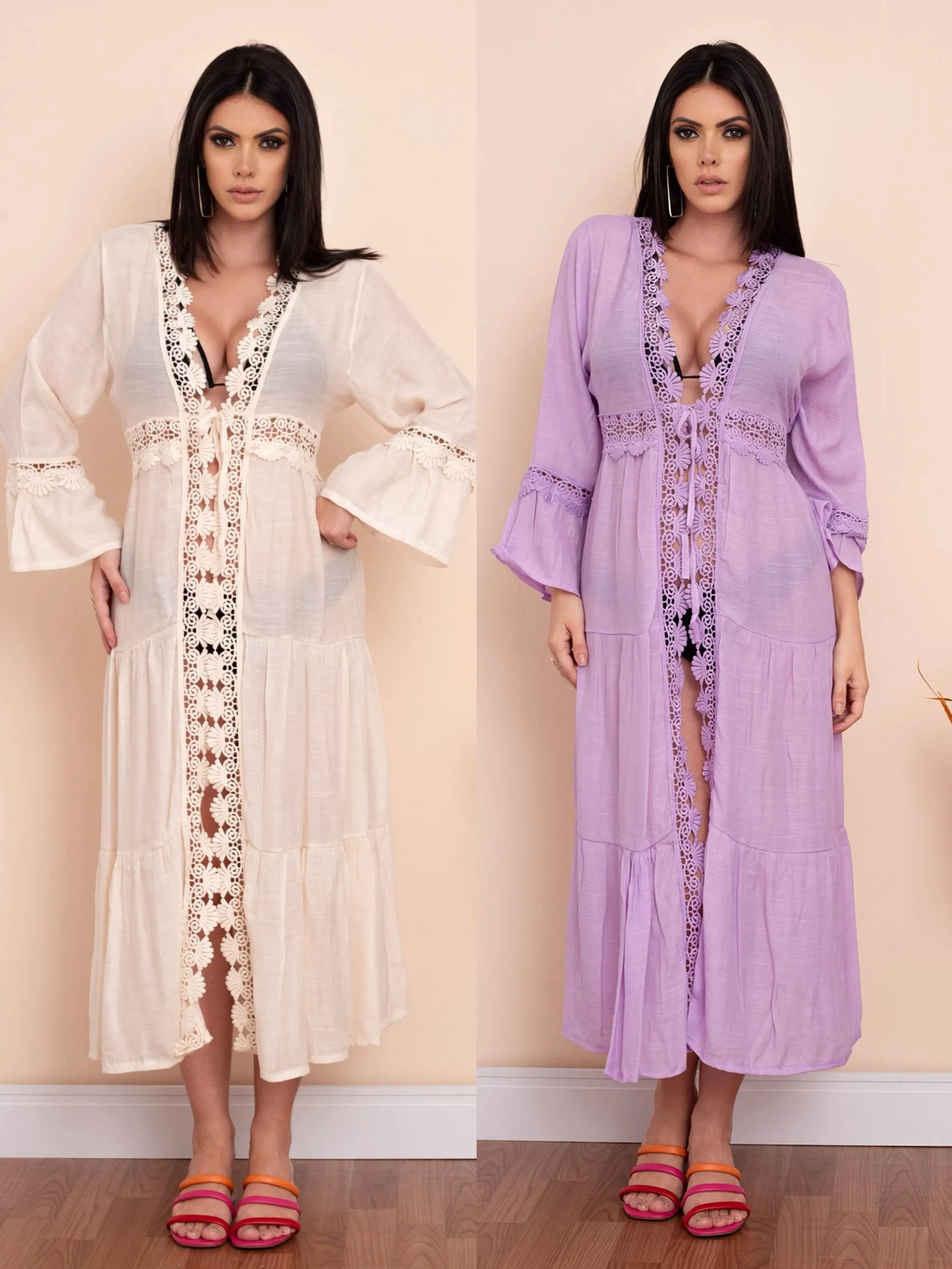 Saida De Praia Kimono longa 926