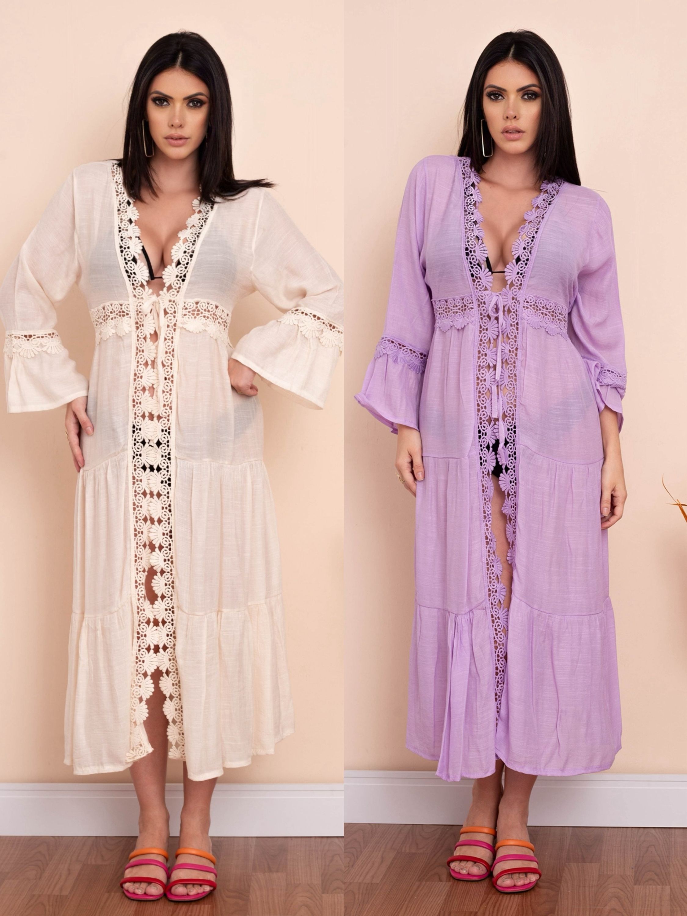Saida De Praia Kimono longa 926