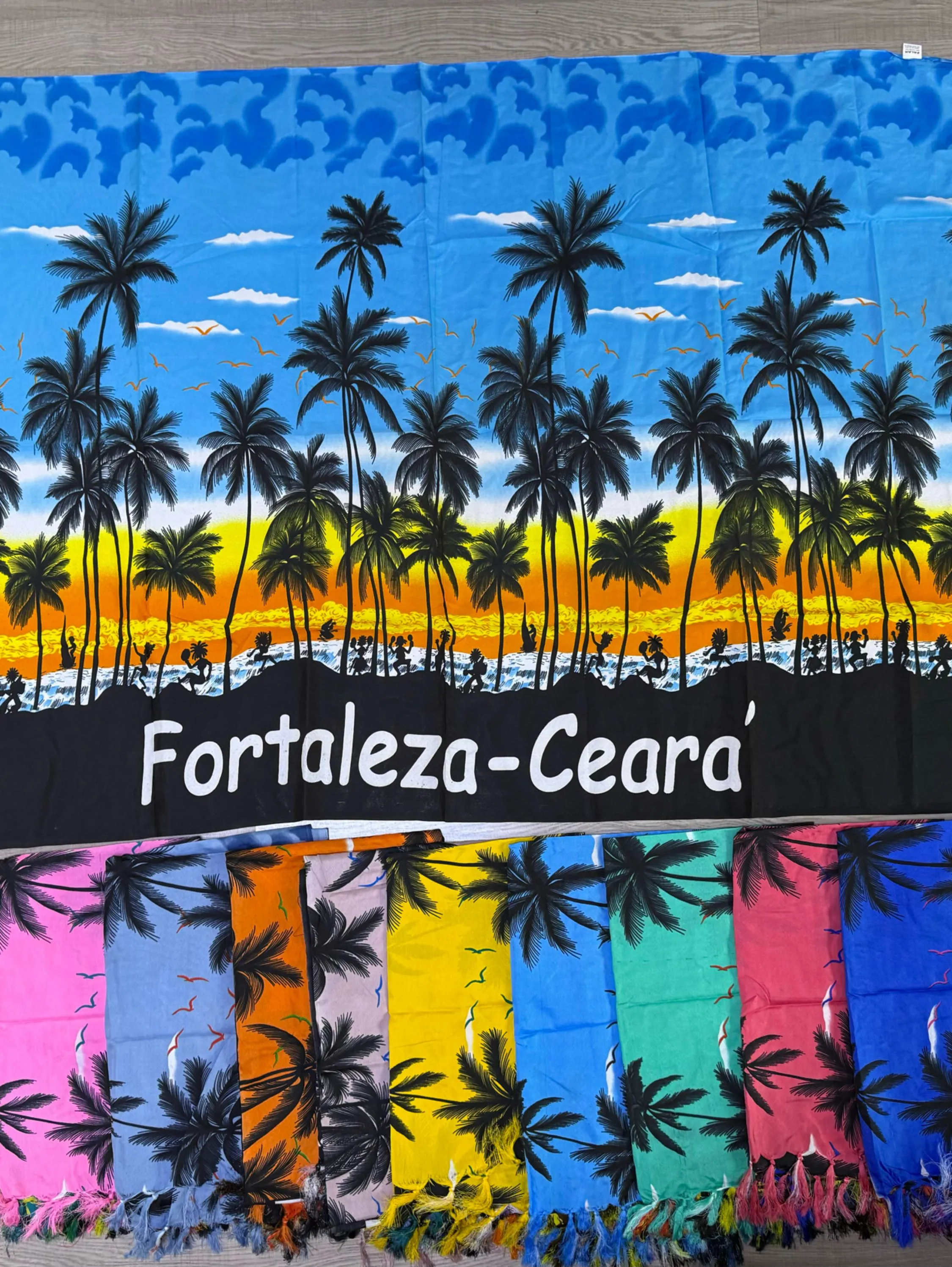 Kit 10 Canga De Praia Poliester Mistura de cores