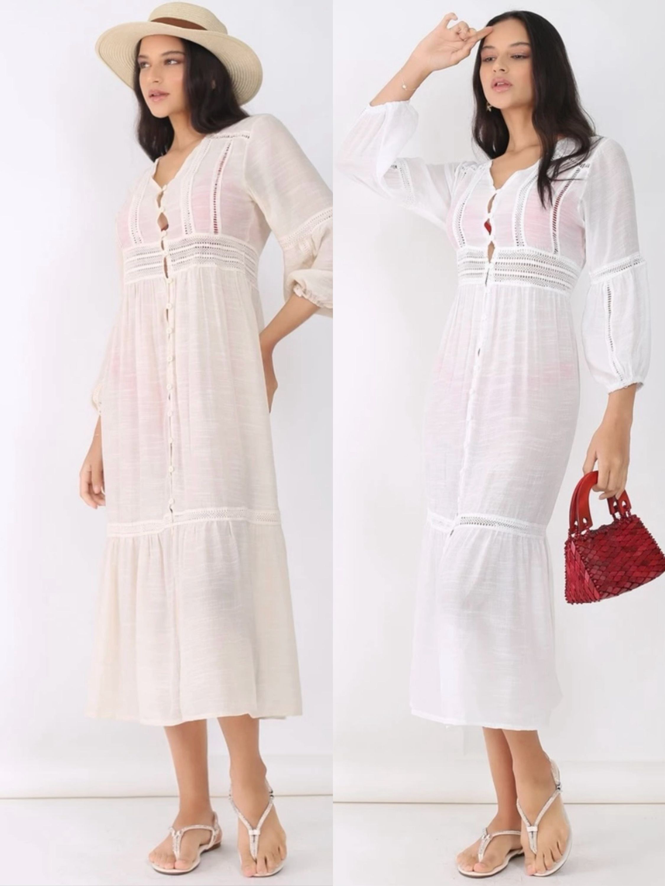 Saida De Praia Longa Kimono Com Botao