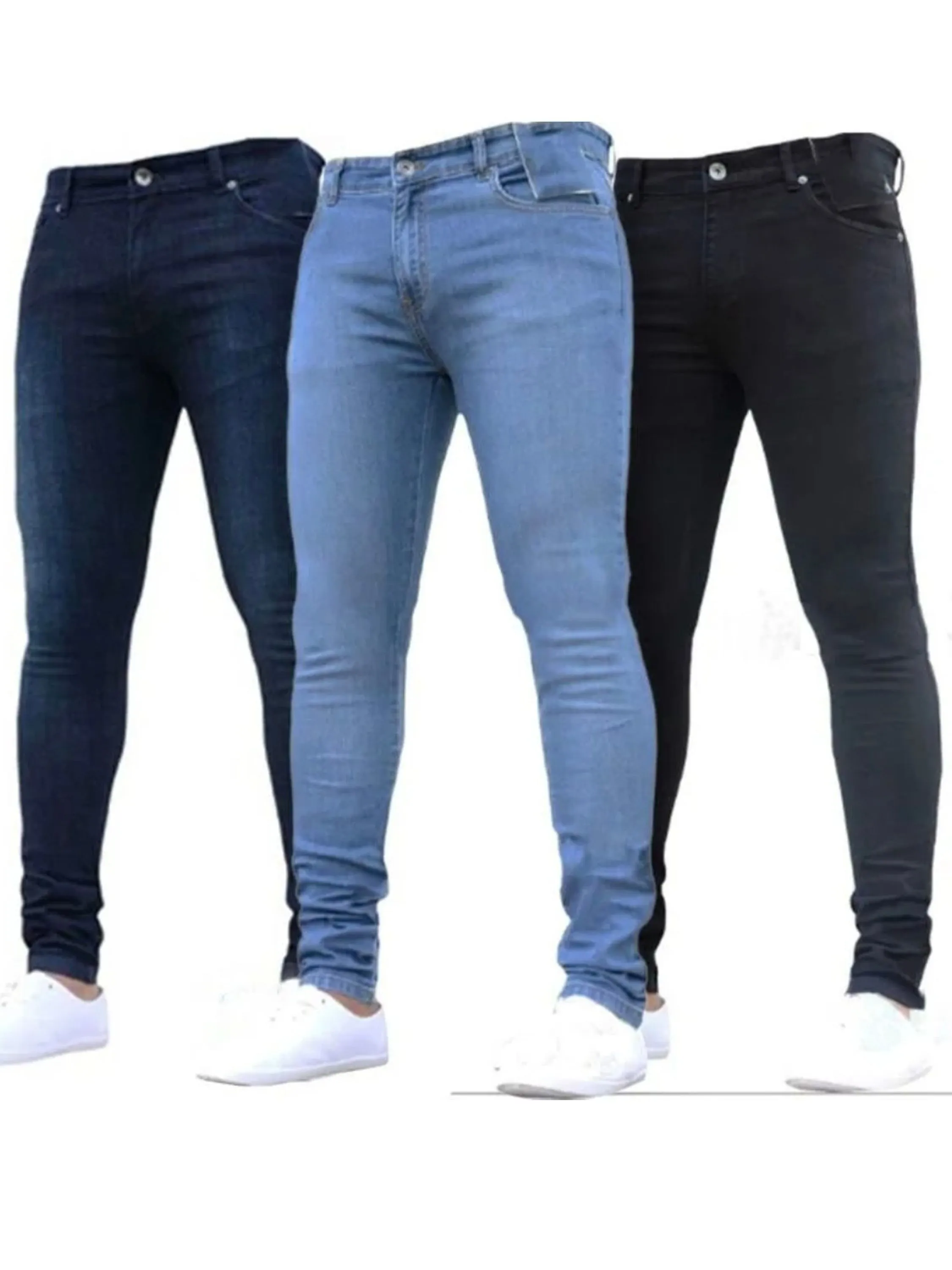 Calça jeans masculino com elastano