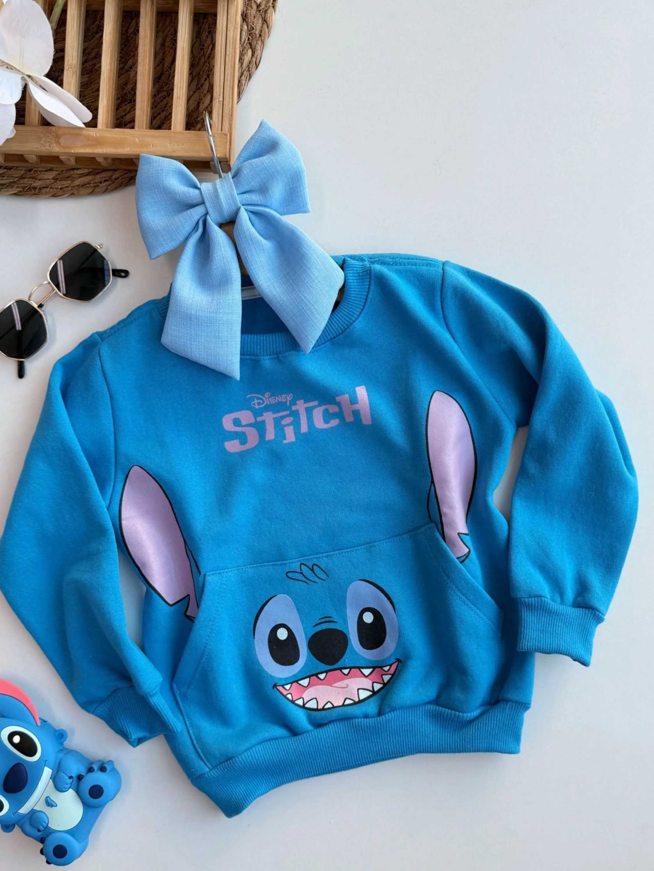 BLUSA MOLETOM STITCH INFANTIL