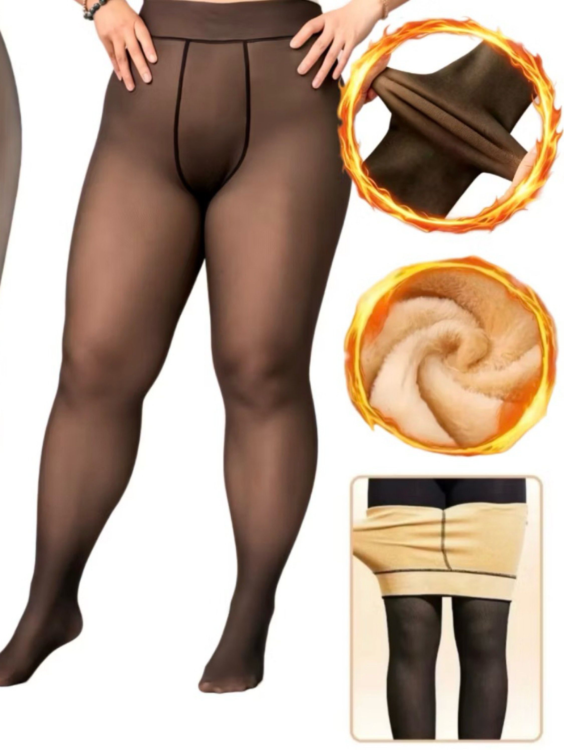 MEIA PELUCIADA PLUS SIZE - PACOTE COM 12