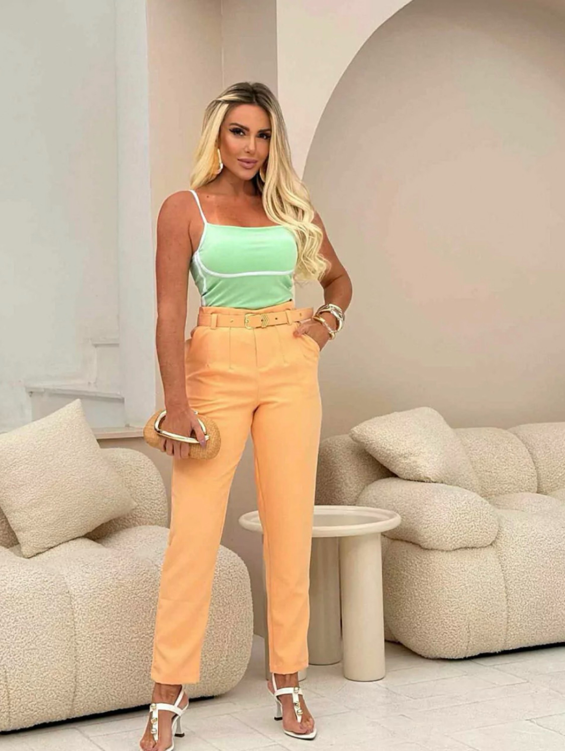 CALÇA ALFAIATARIA COM CINTO