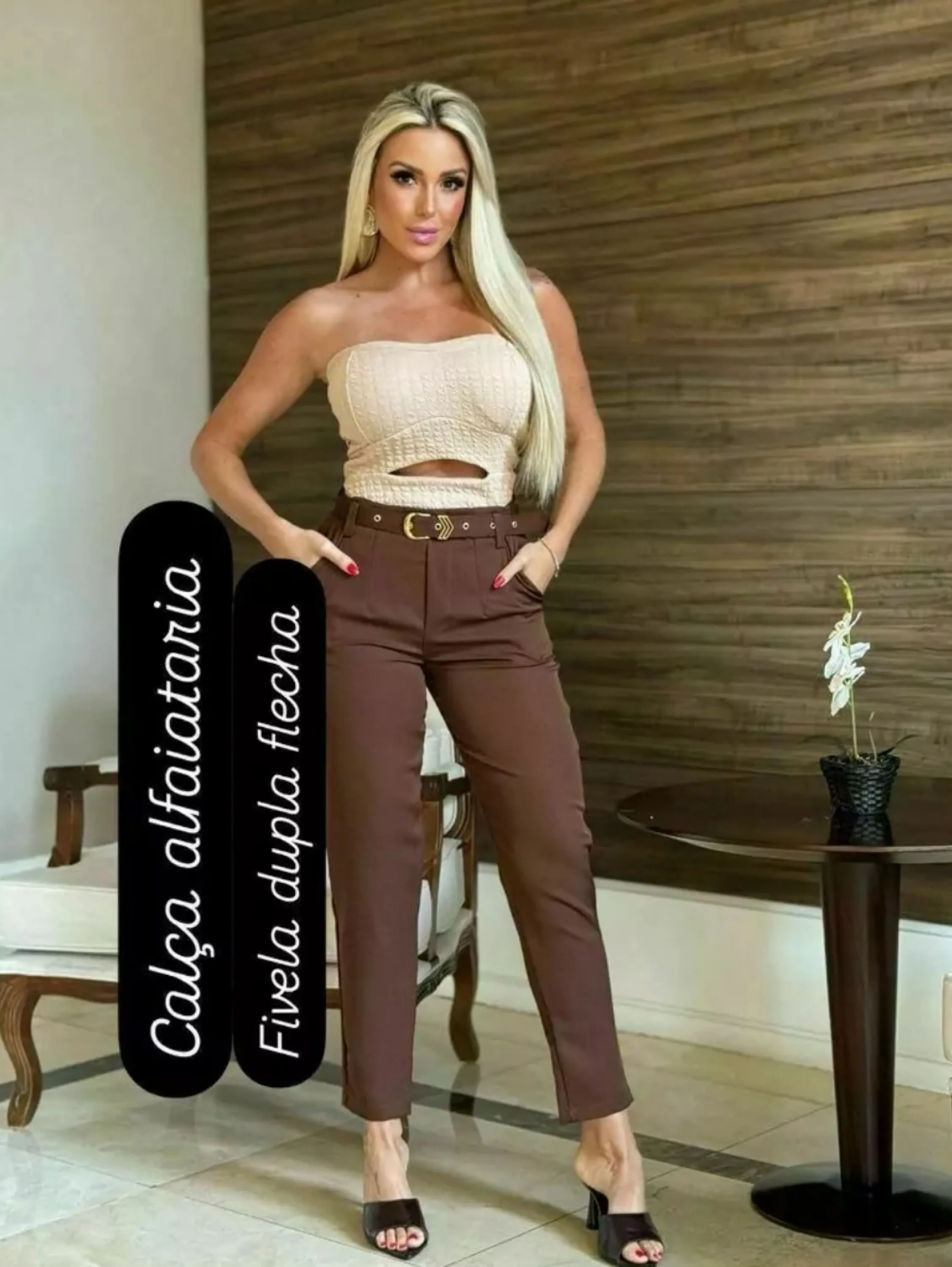 CALÇA ALFAIATARIA COM CINTO