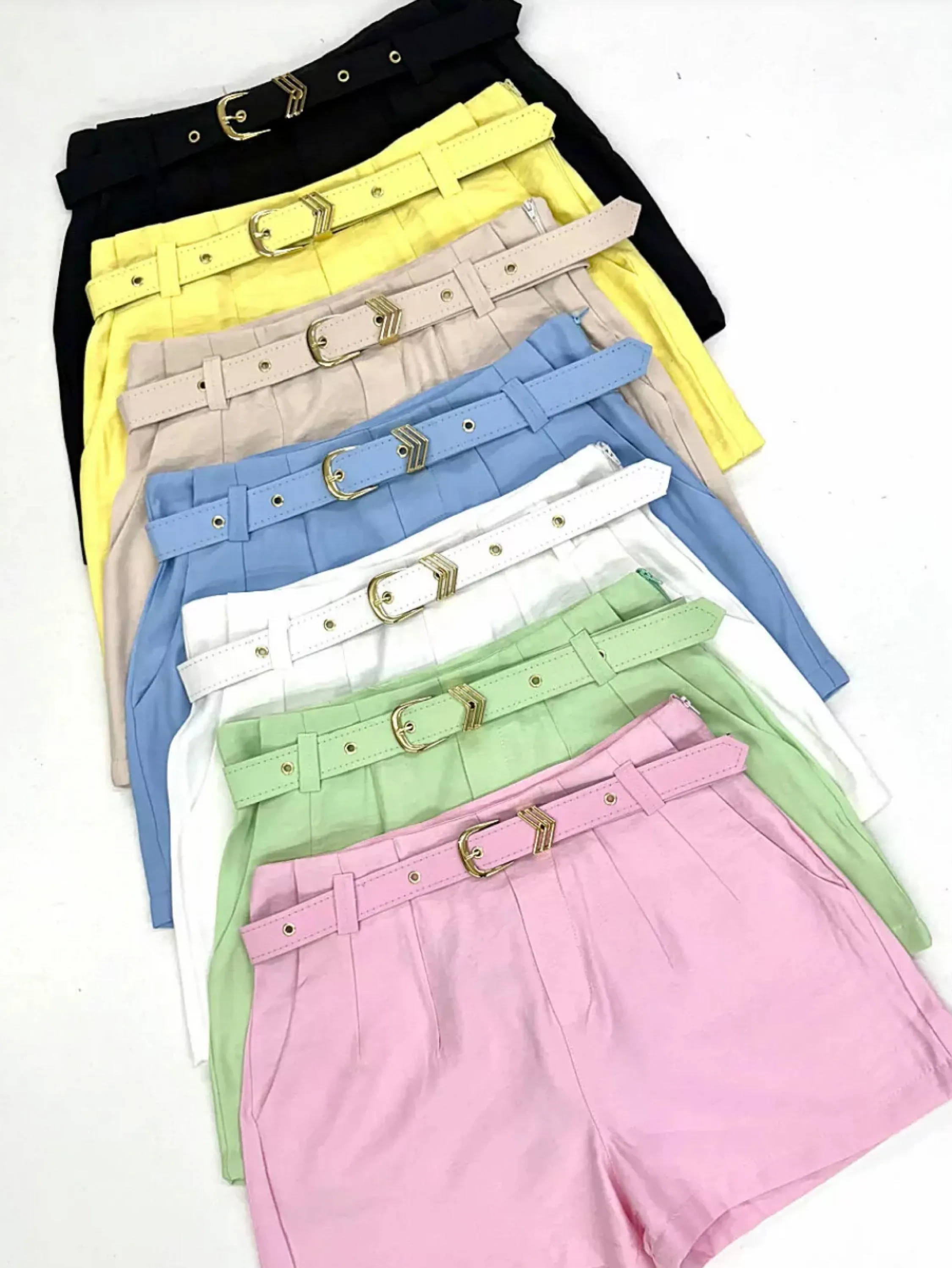 SHORT ALFAIATARIA COM CINTO