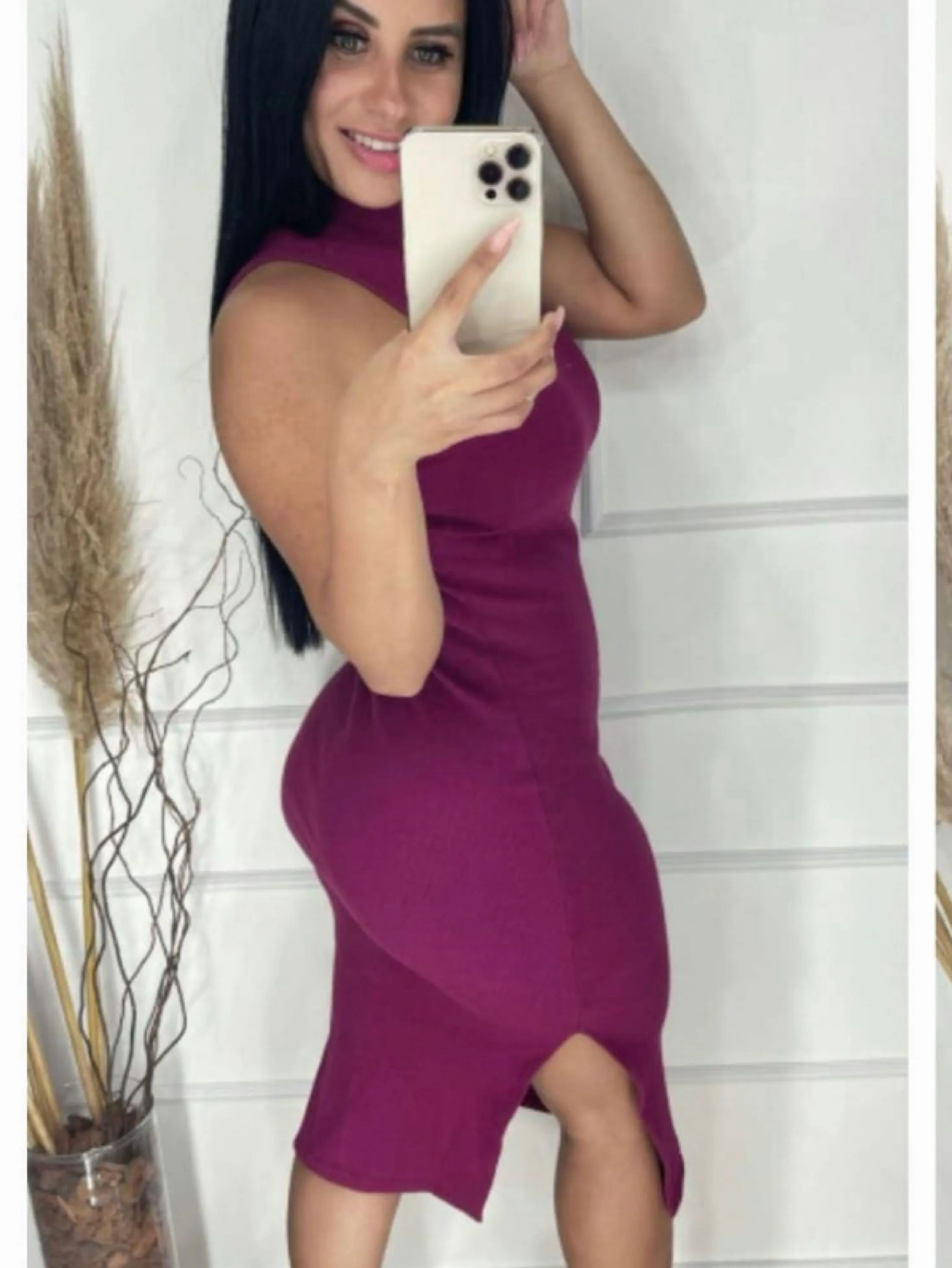 Vestido gola alta