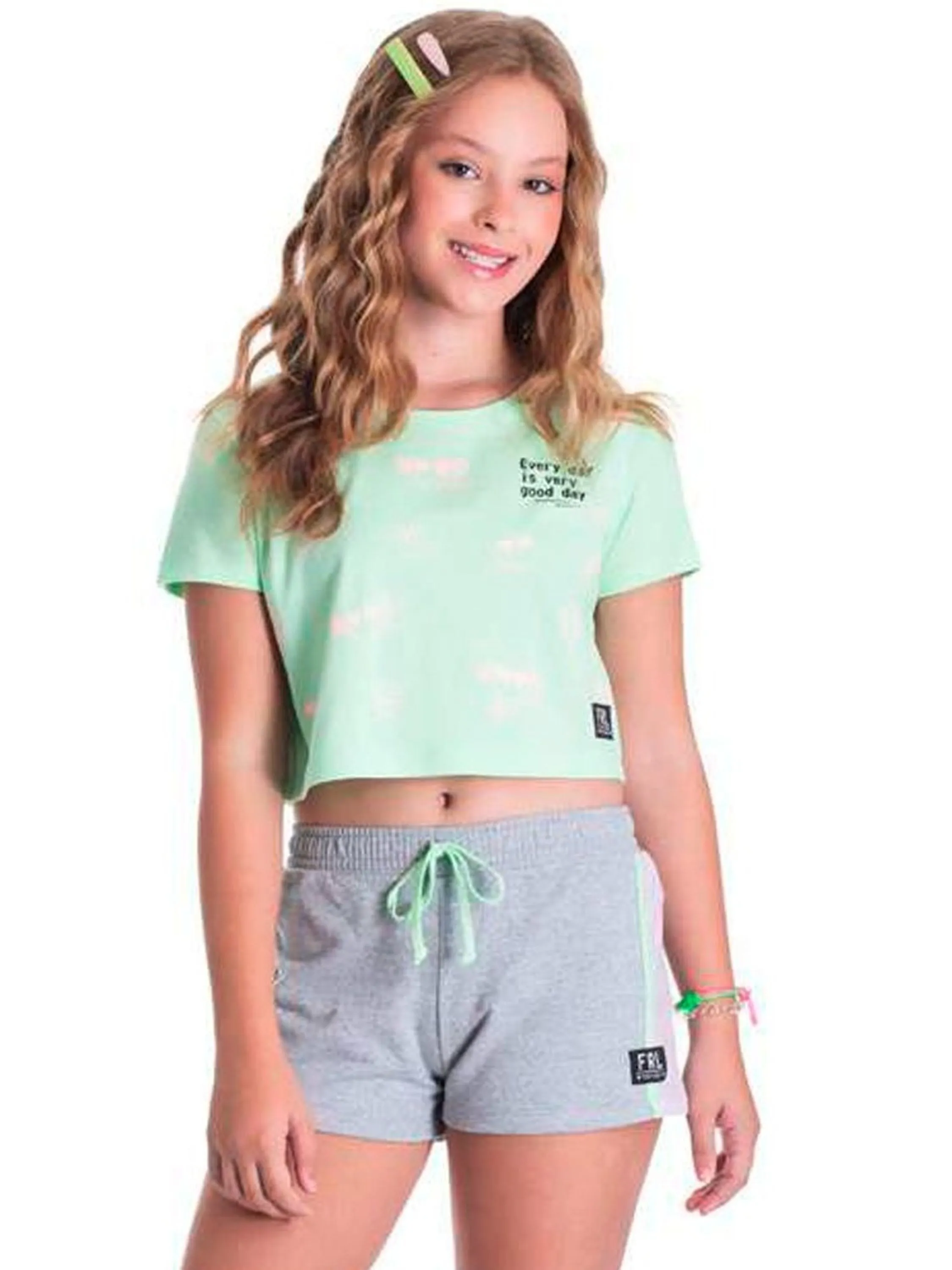 Short feminino Moletom 10 ao 16 /3780