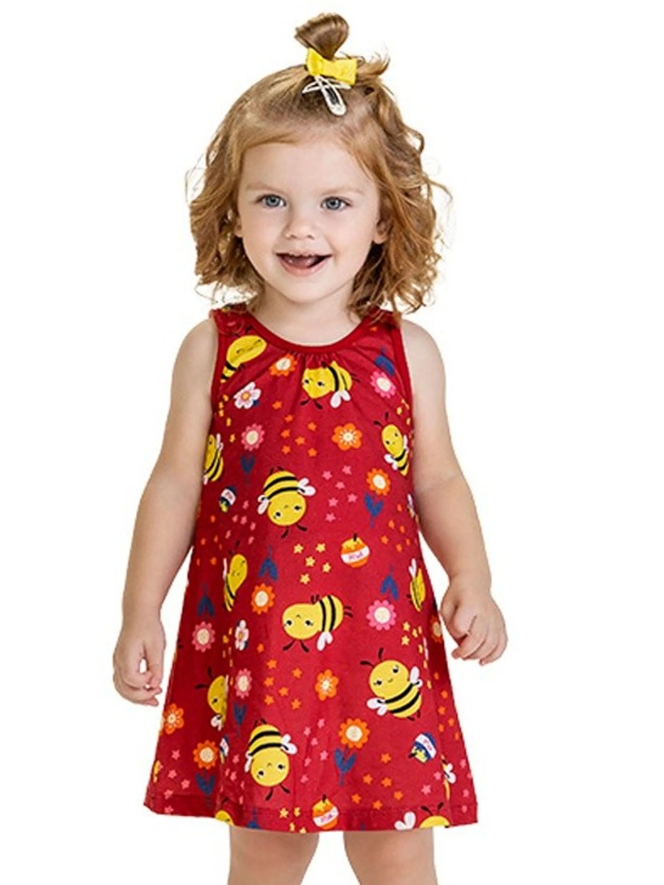 Vestido Infantil Regata Abelhas, bebê  1ao3  | 1000500