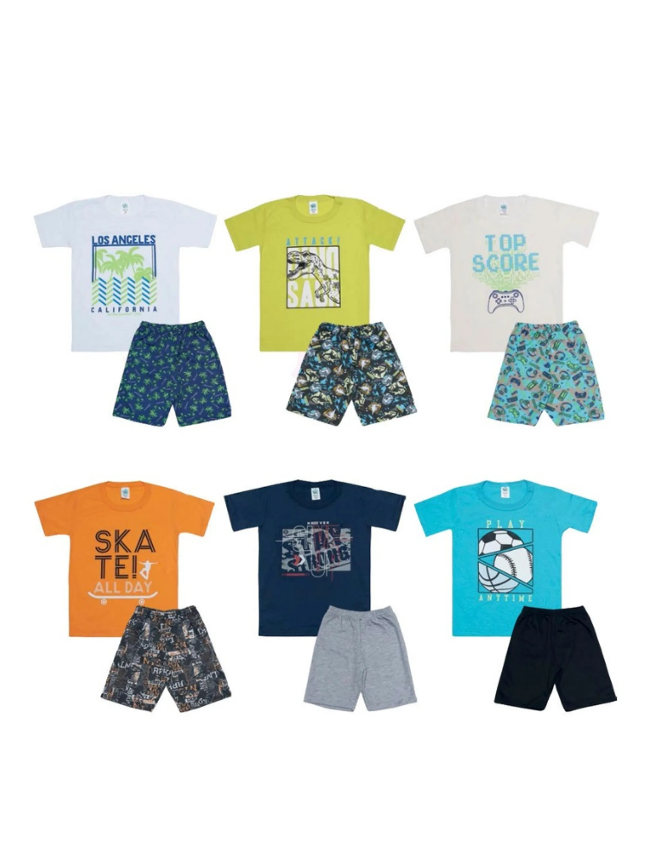 Conjunto Infantil Masculino Estampas Variadas 4ao8|VIS01