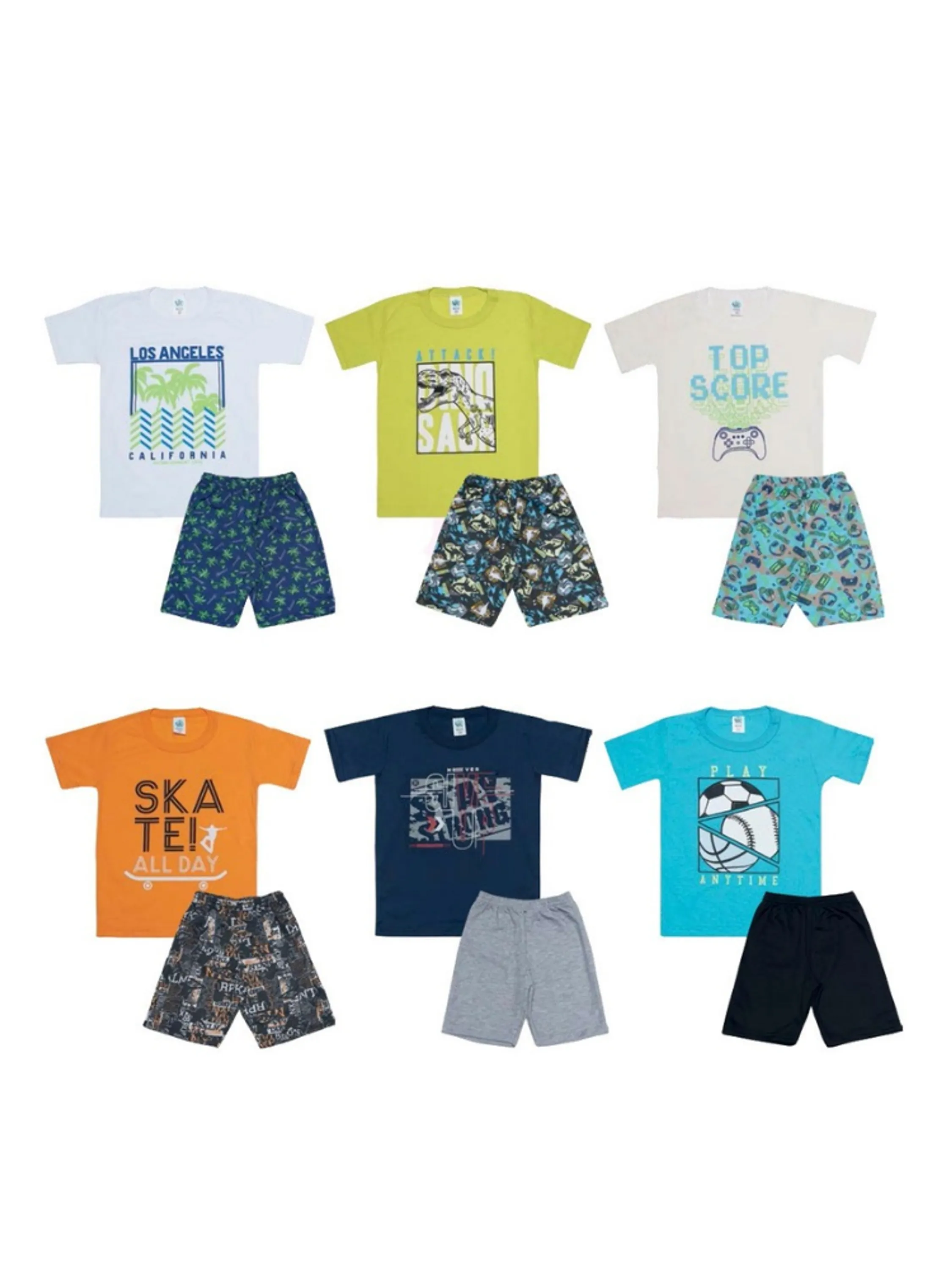 Conjunto Infantil Masculino Estampas Variadas 1ao3|VIS01