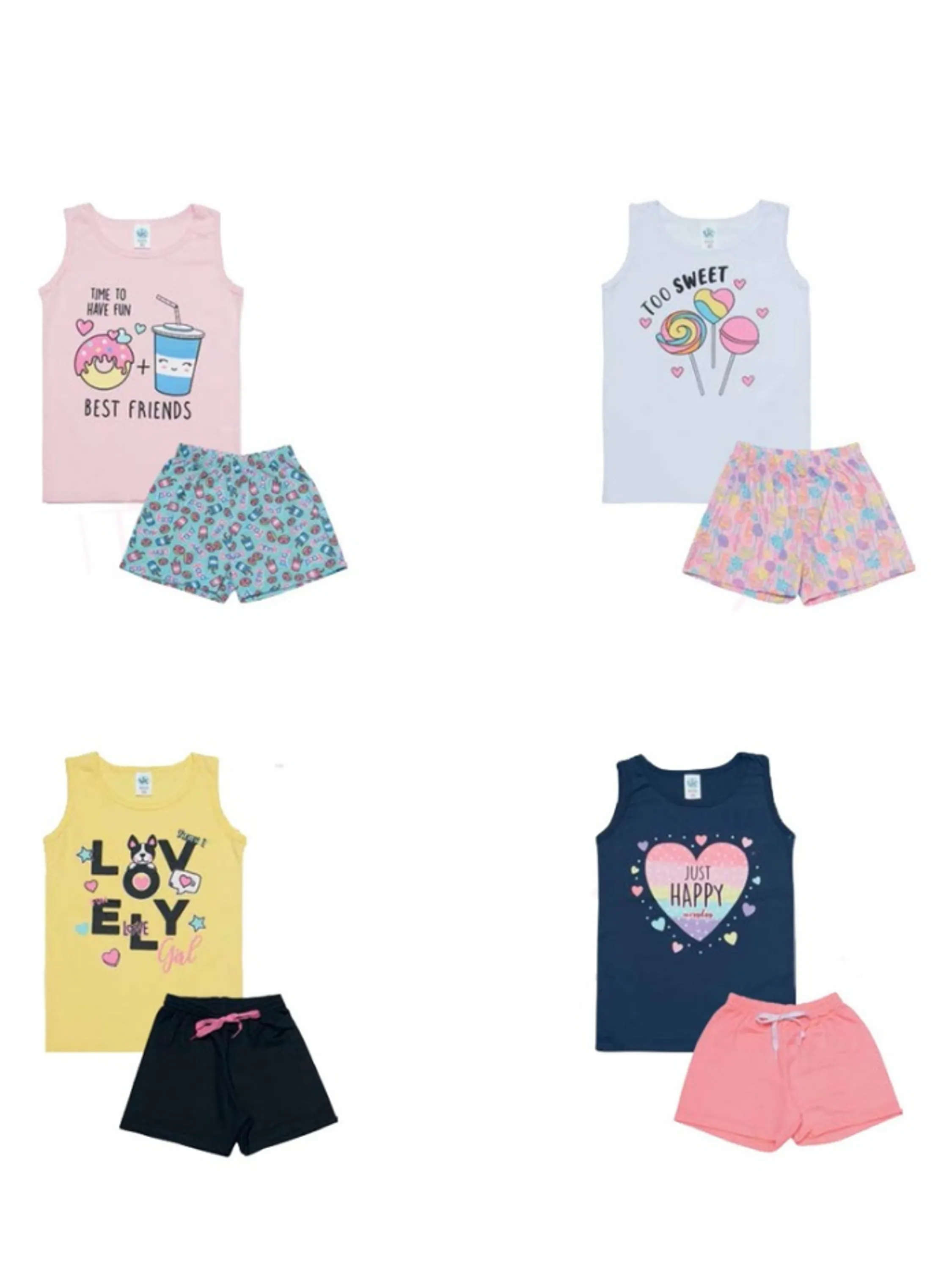 Conjunto Infantil Feminino Estampas Variadas 1ao3|VIS02