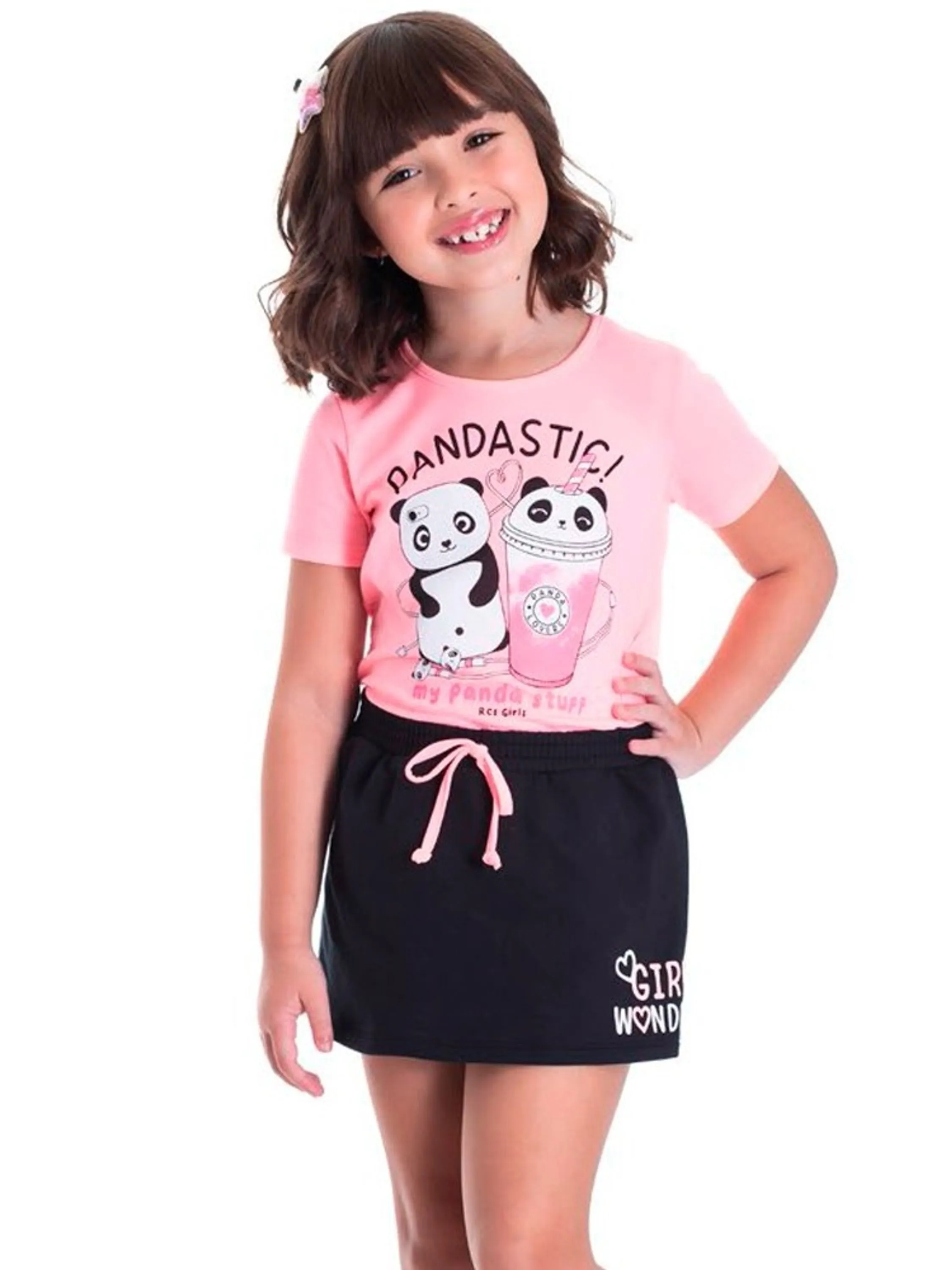 Short Saia Moletom GIRL WOND 4 ao 8 /7785