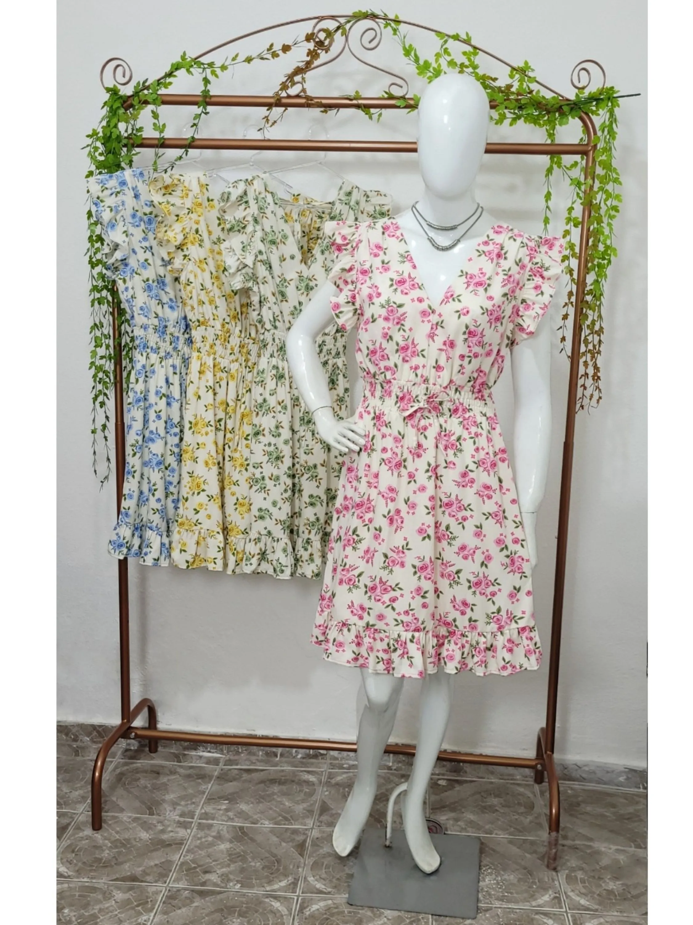 Vestido Manga Babado