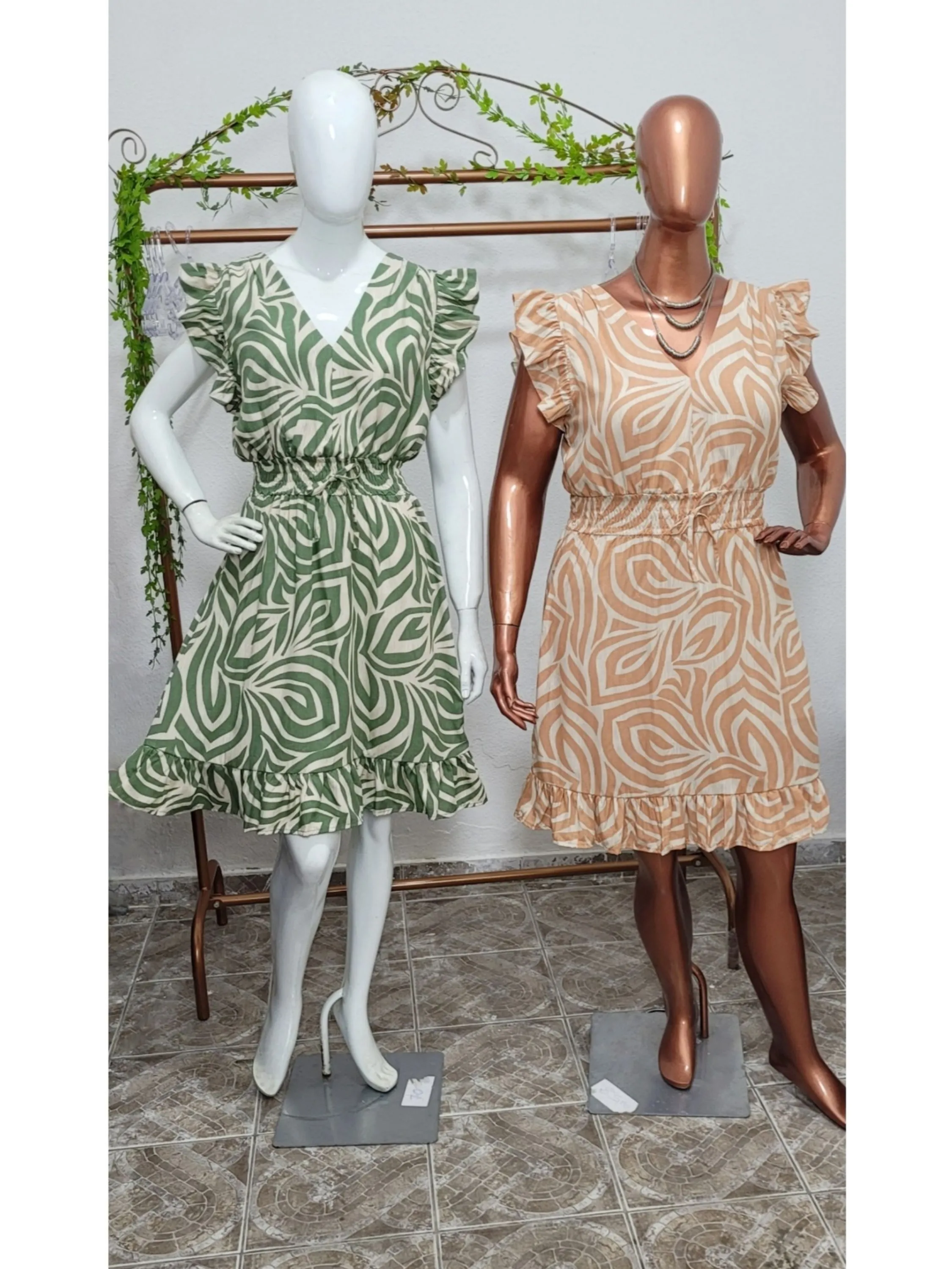 Vestido Manga Babado