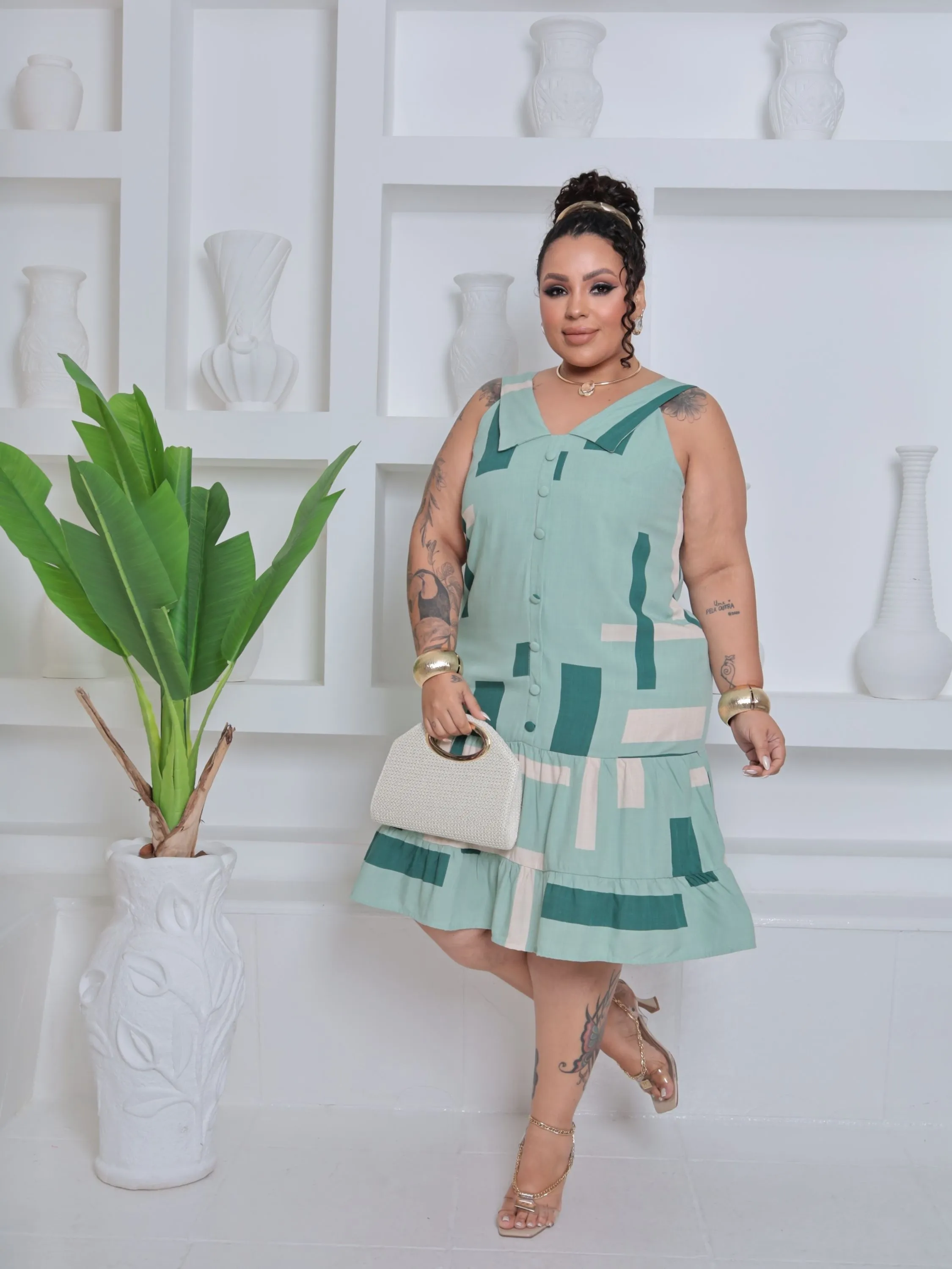 Vestido Alça Camisa