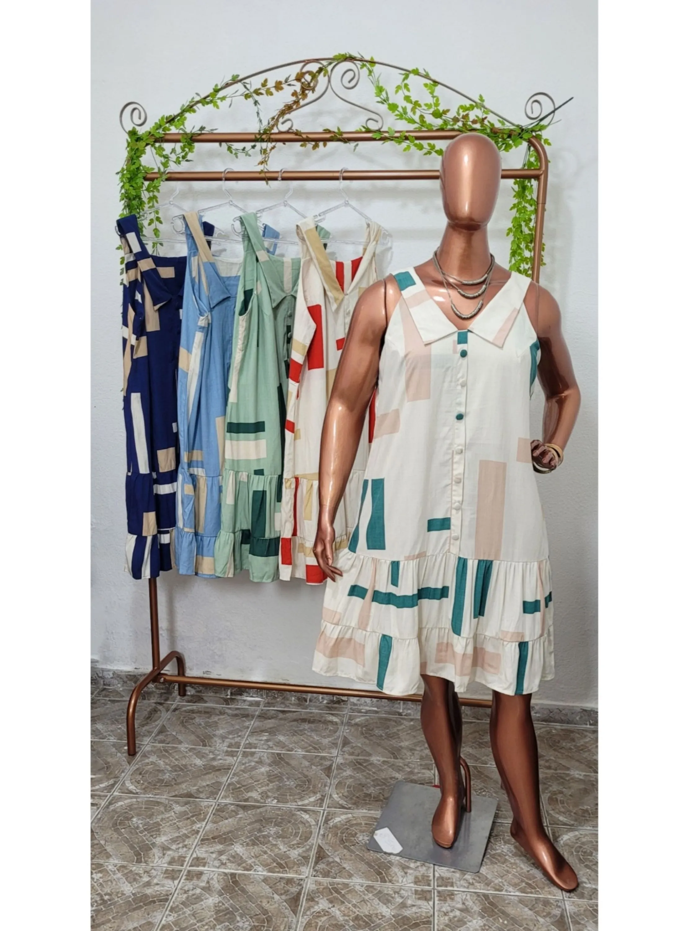 Vestido Alça Camisa