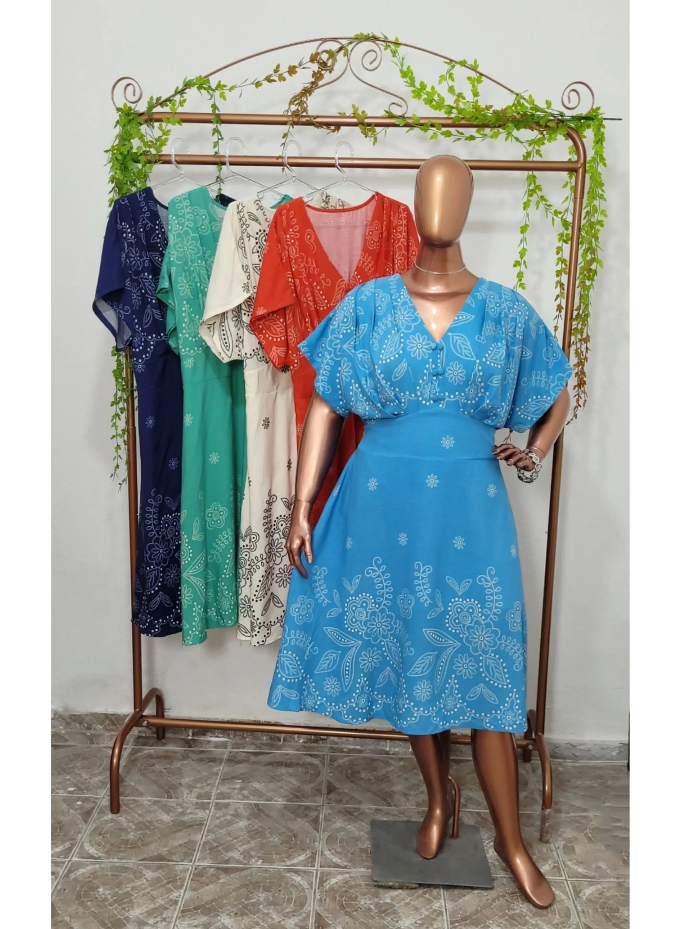 Vestido Manga Morcego (ESTAMPA NOVA)