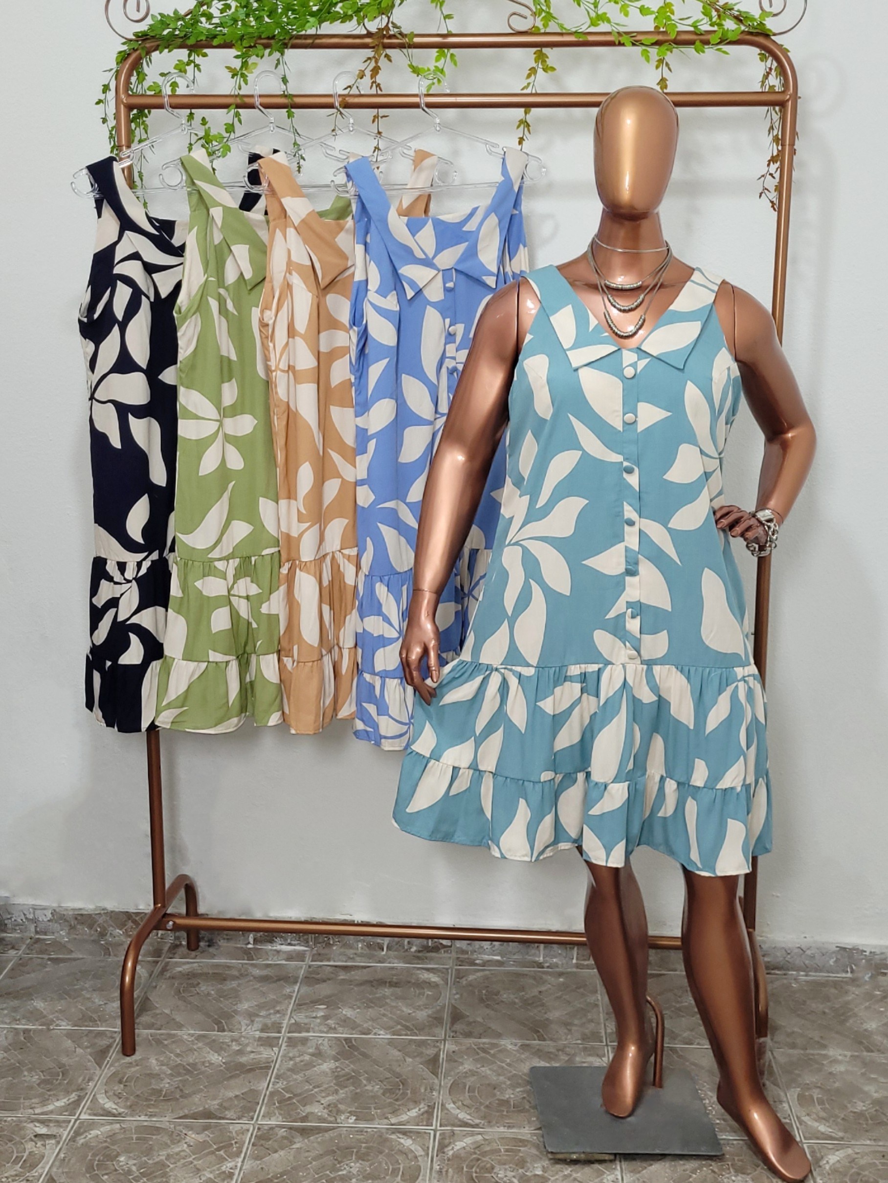 Vestido Alça Camisa