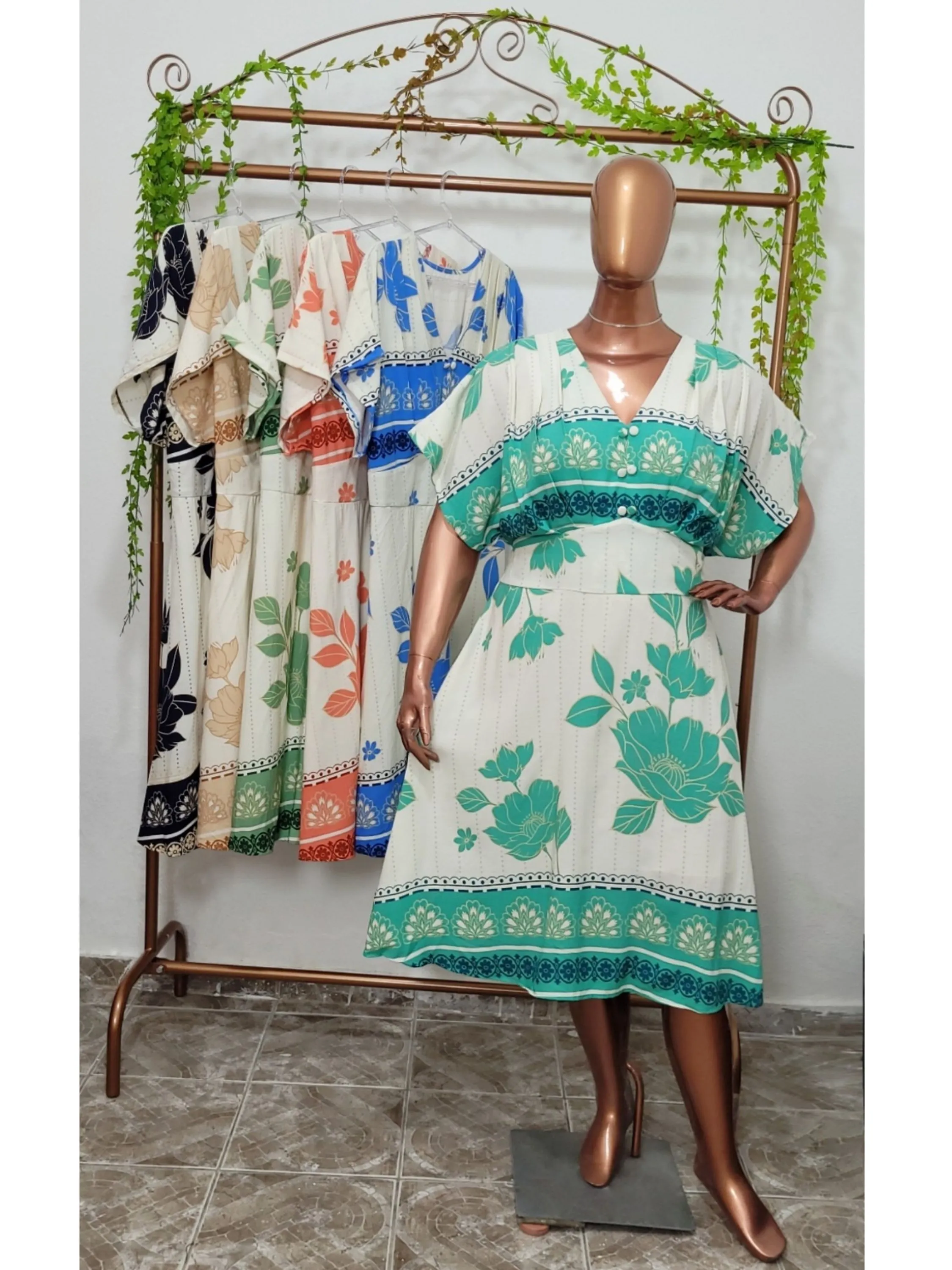 Vestido Midi Manga Morcego