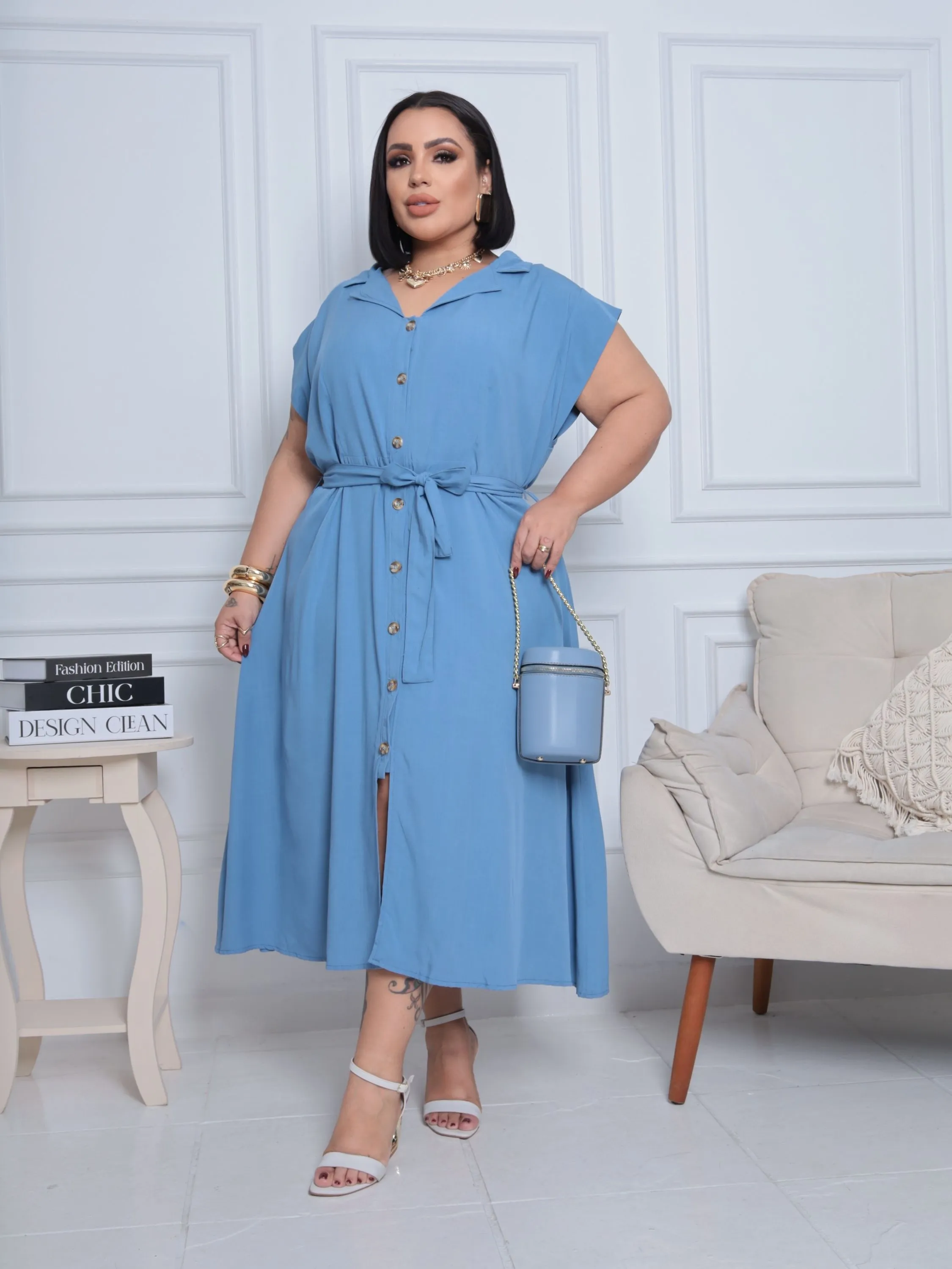 Vestido Camisa Longuete