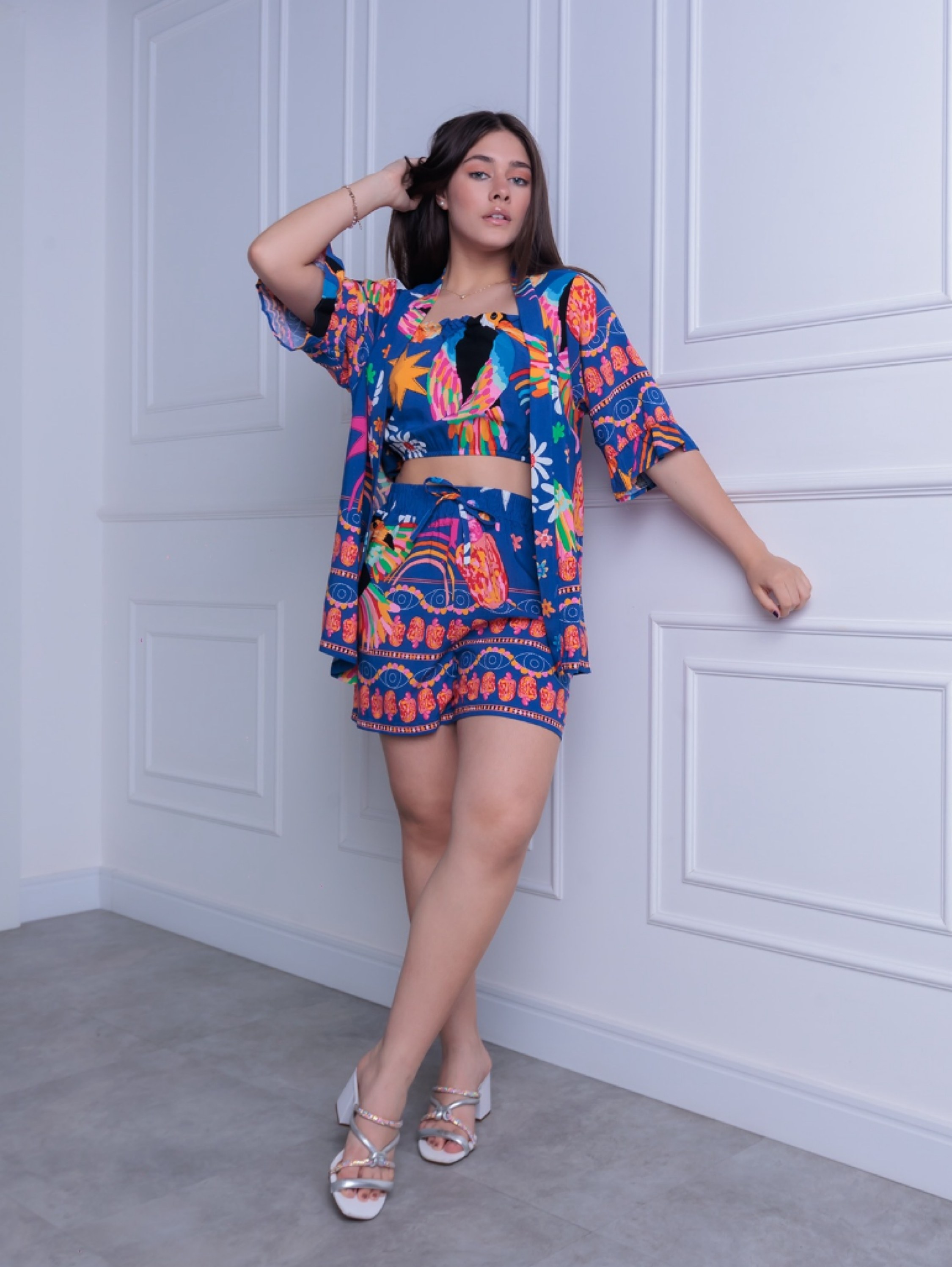 Conjunto Kimono estampado Juvenil