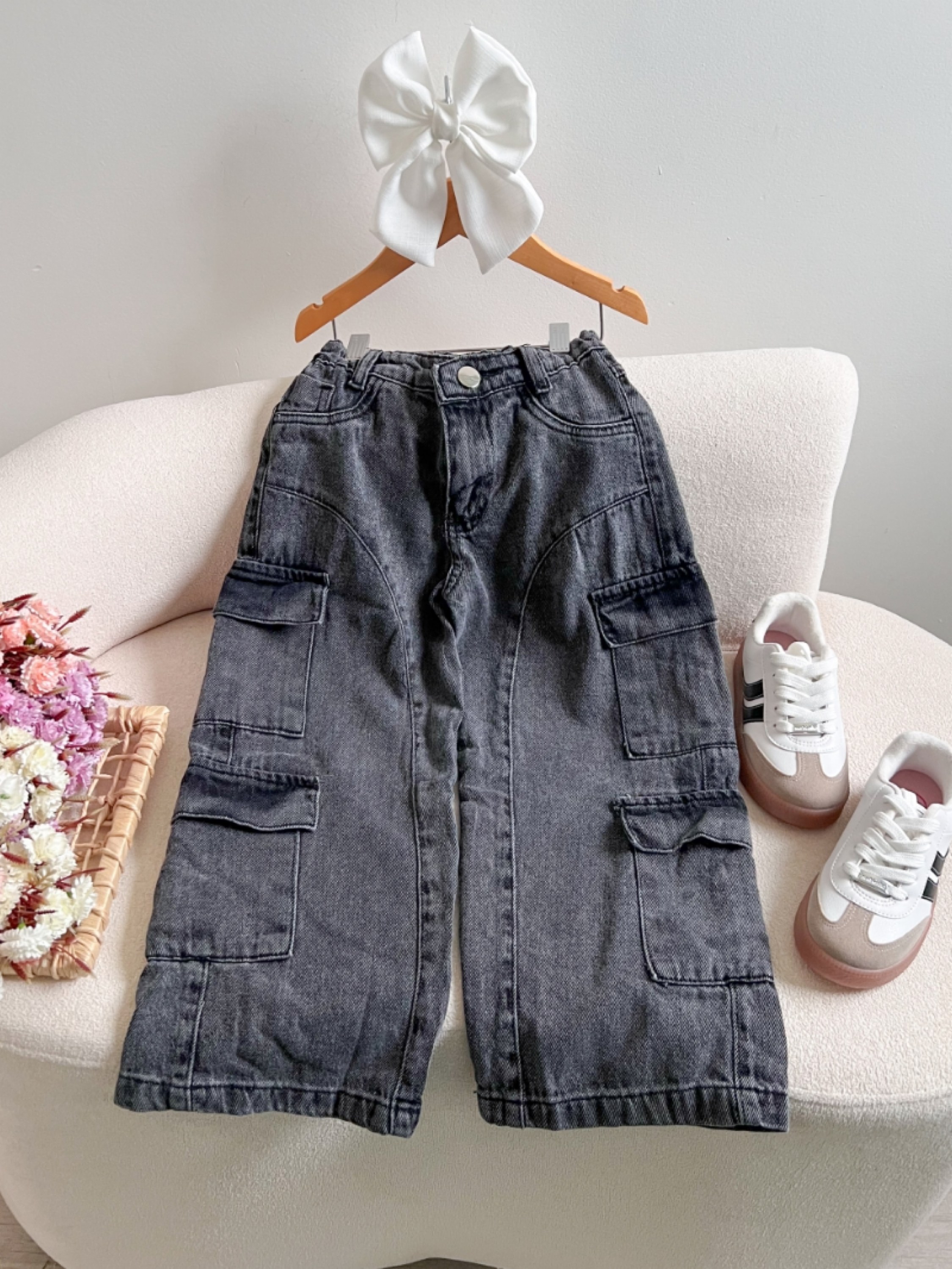 Calça Cargo Jeans Infantil