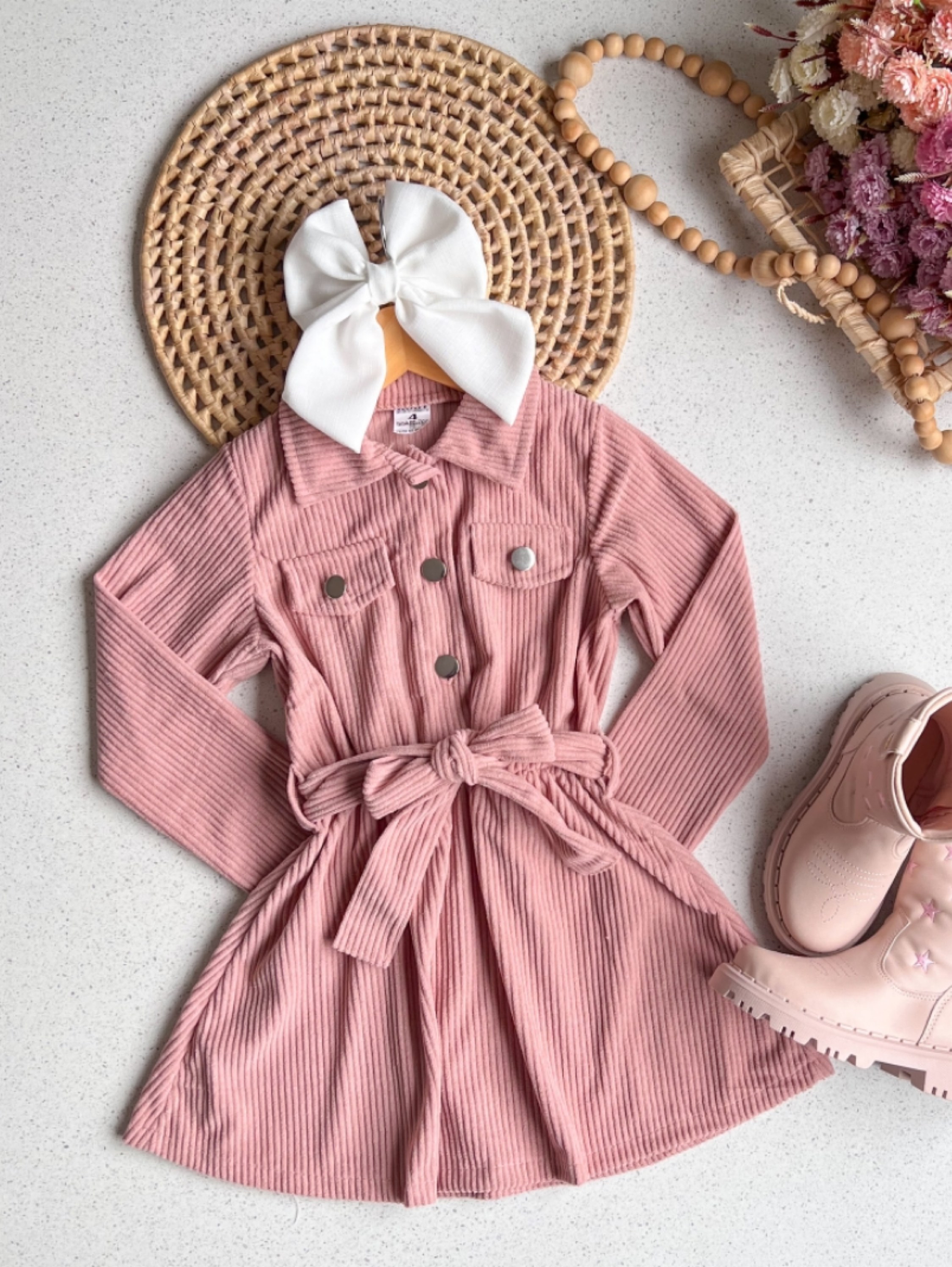 Vestido Cotelê Chic Infantil