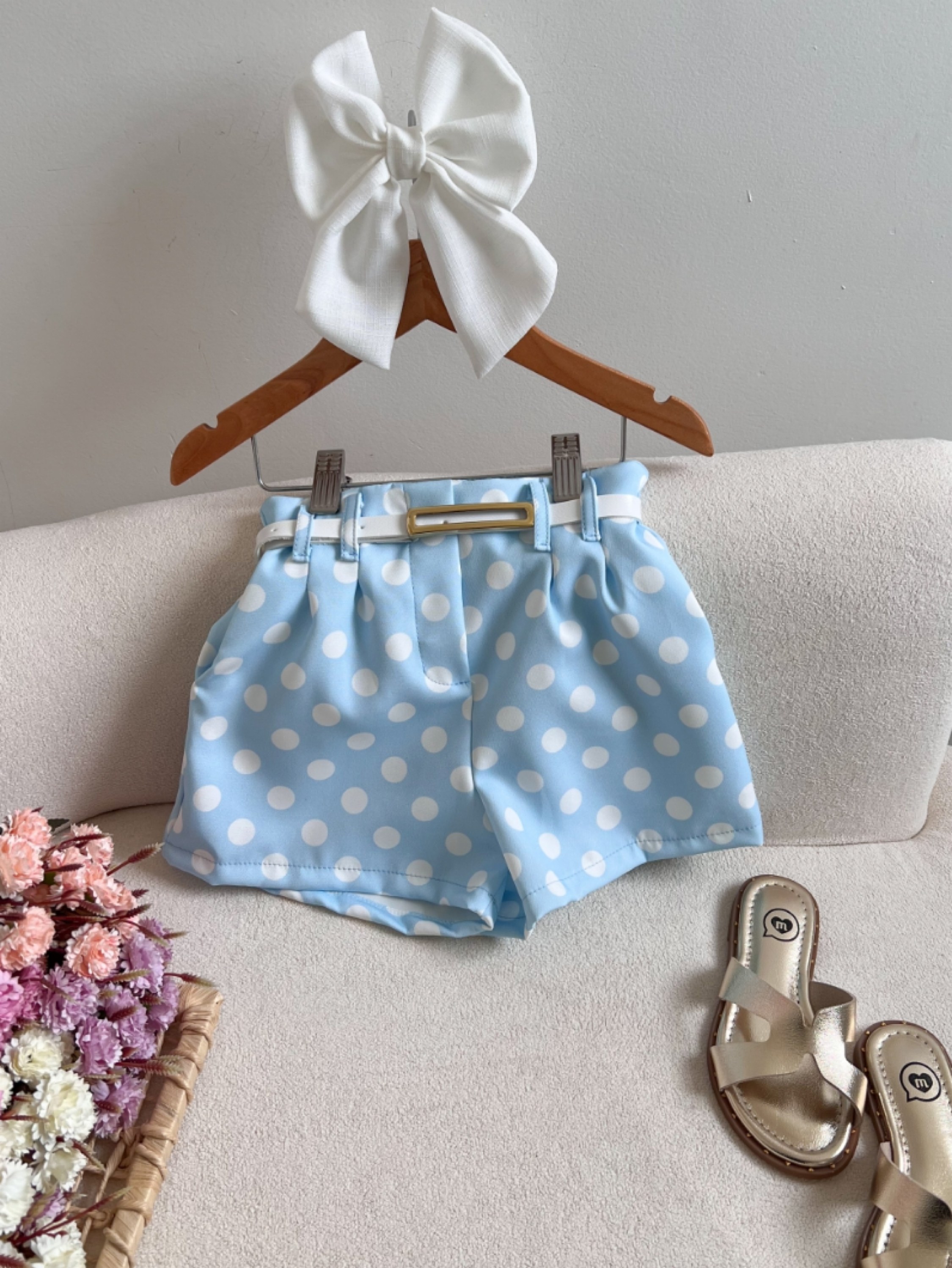 Shorts Poá infantil