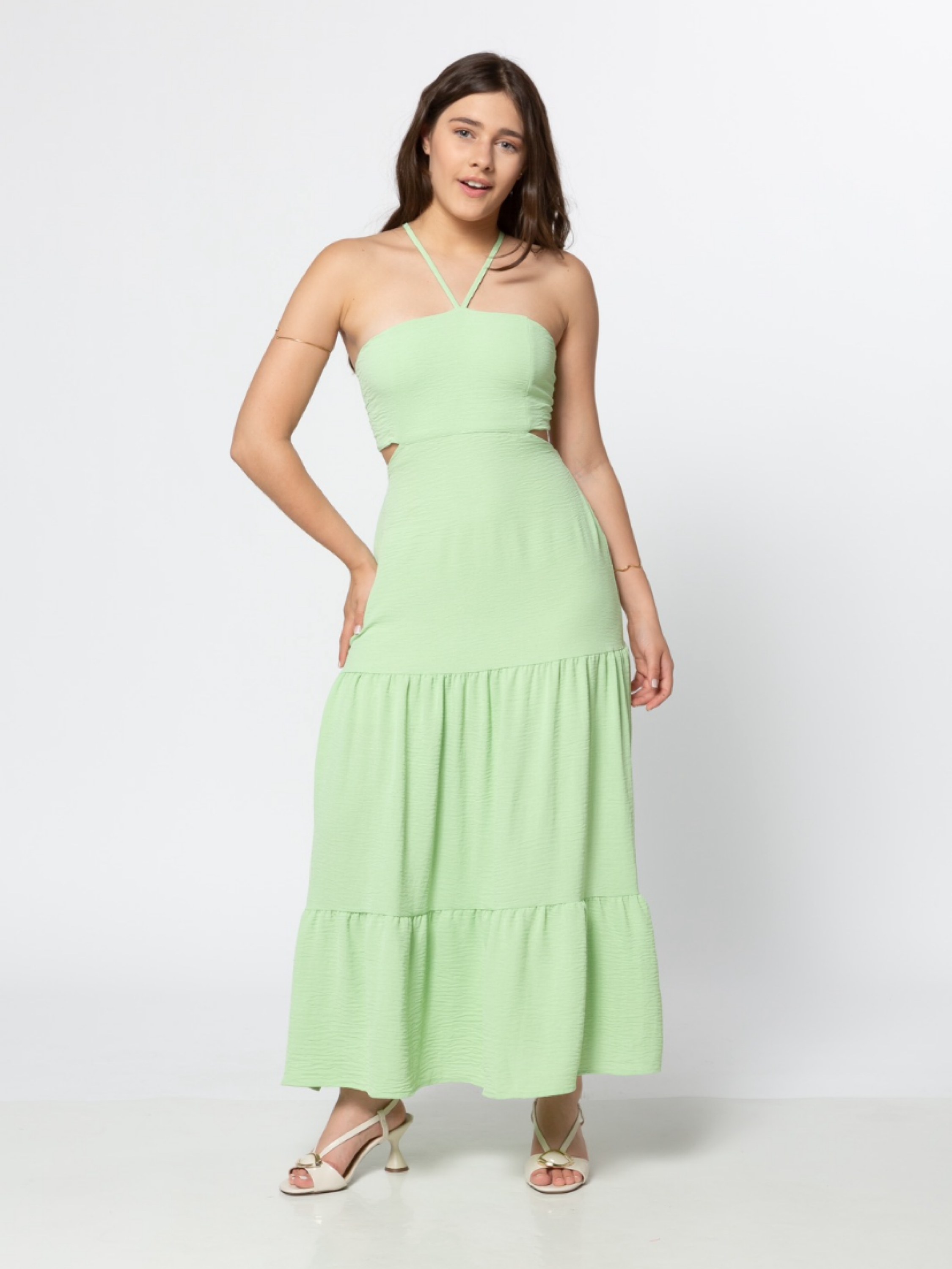 Vestido Longo Costas Aberta Juvenil