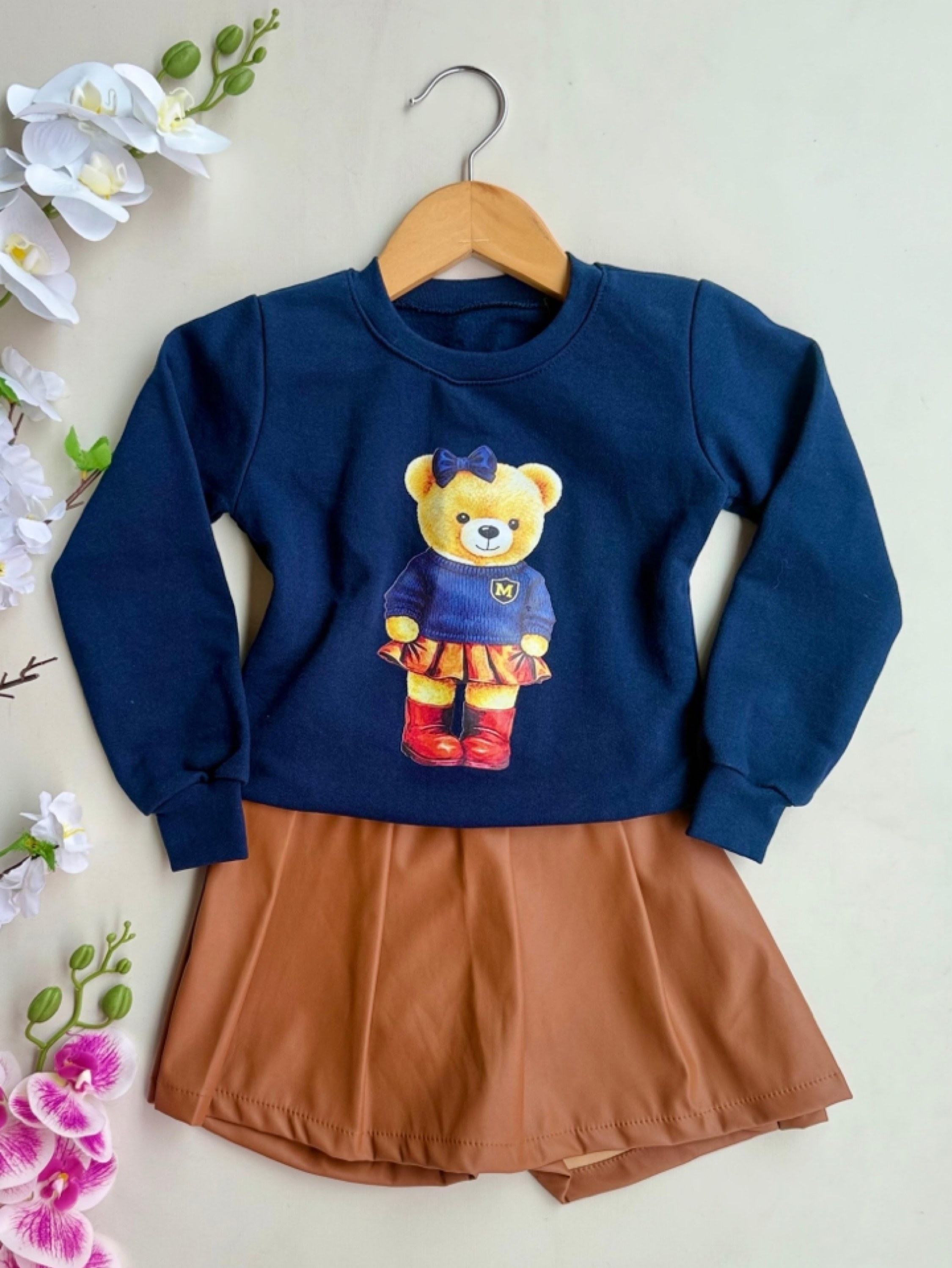 Conjunto Urso Couro Infantil