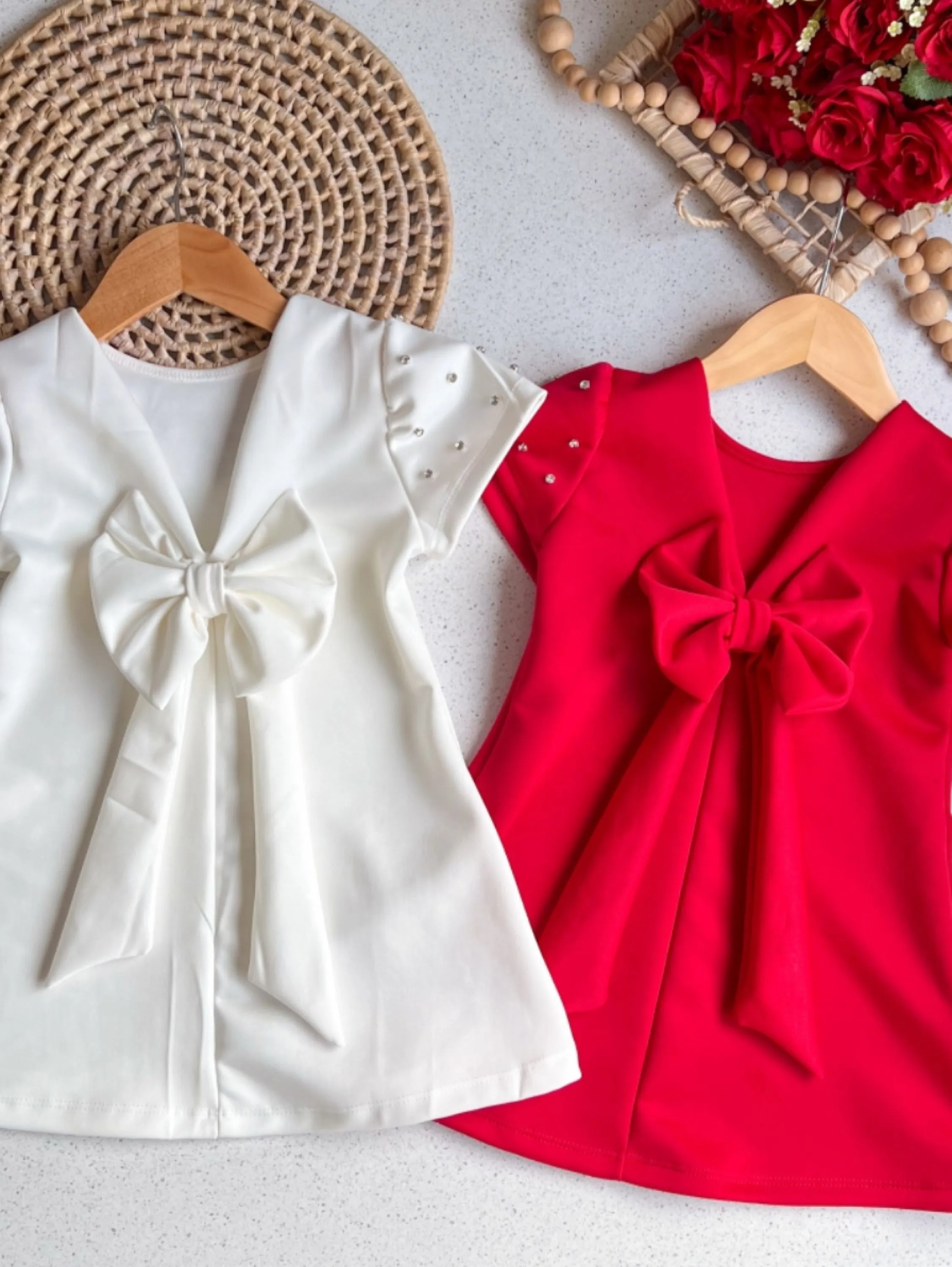 Vestido manguinha laço Infantil