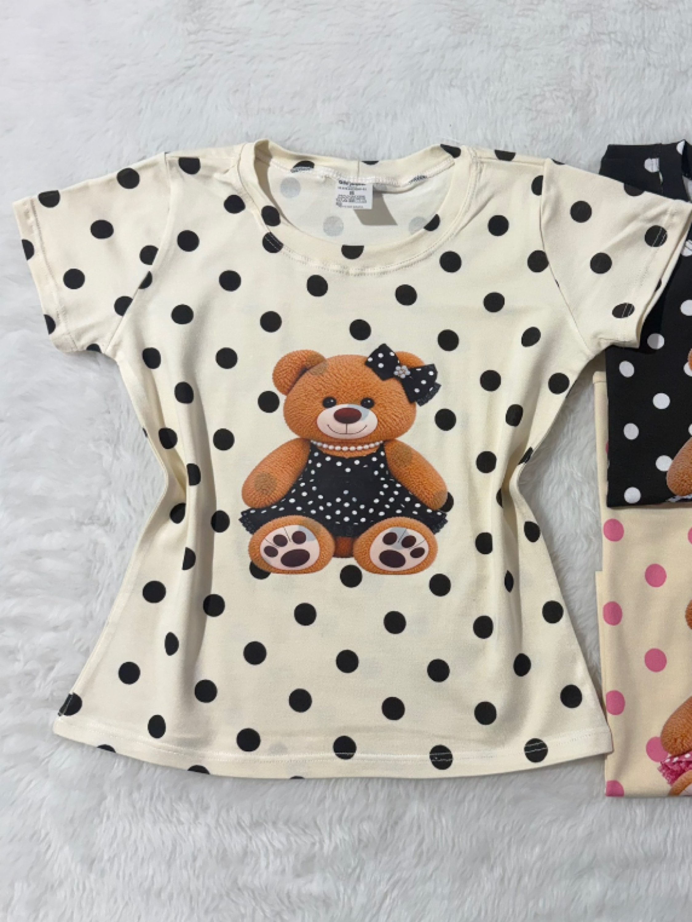 T-shirt Poá Urso Infantil/Juvenil