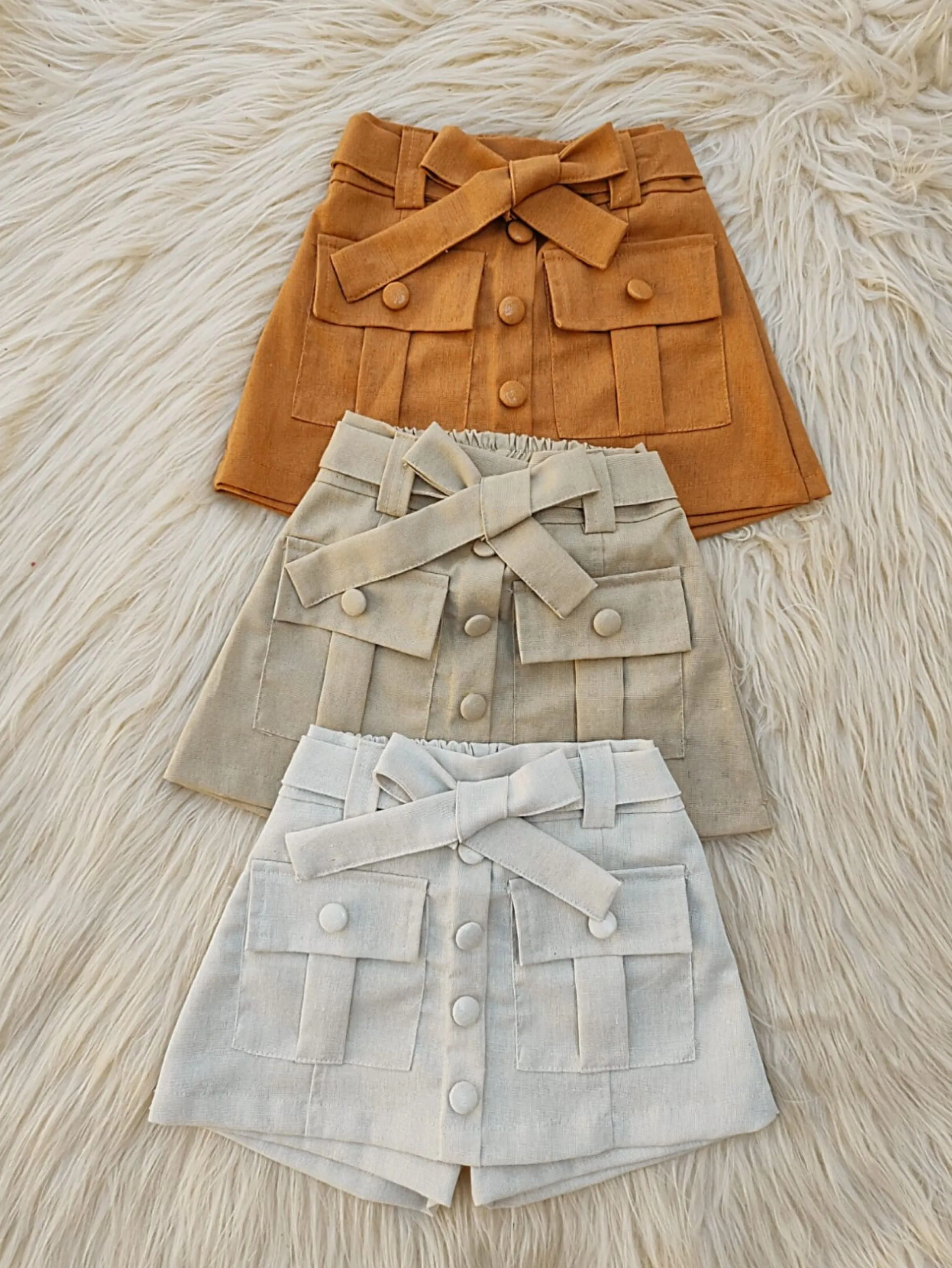 Shorts saia linho Infantil