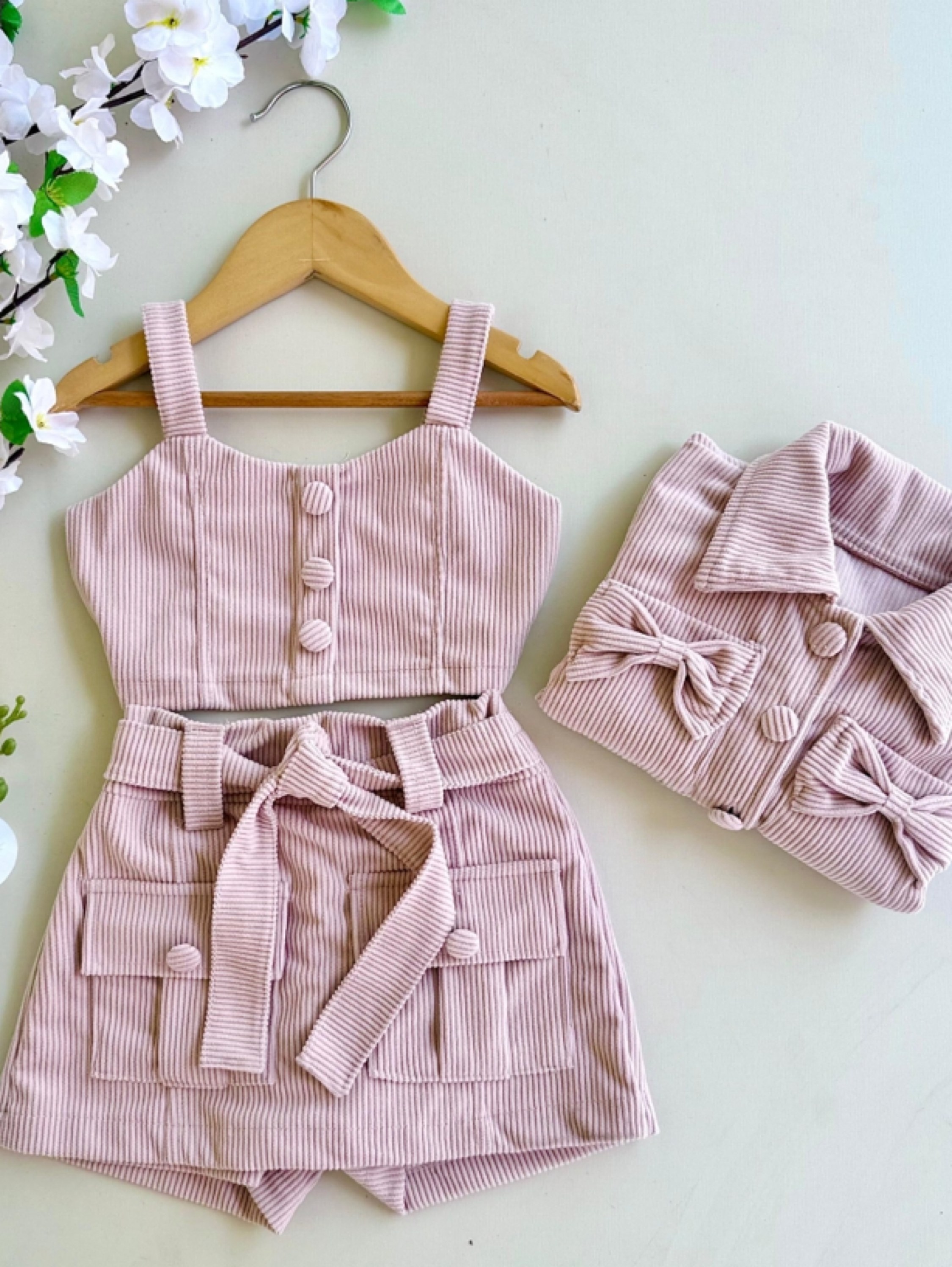 Conjunto Trio Cotelê Infantil