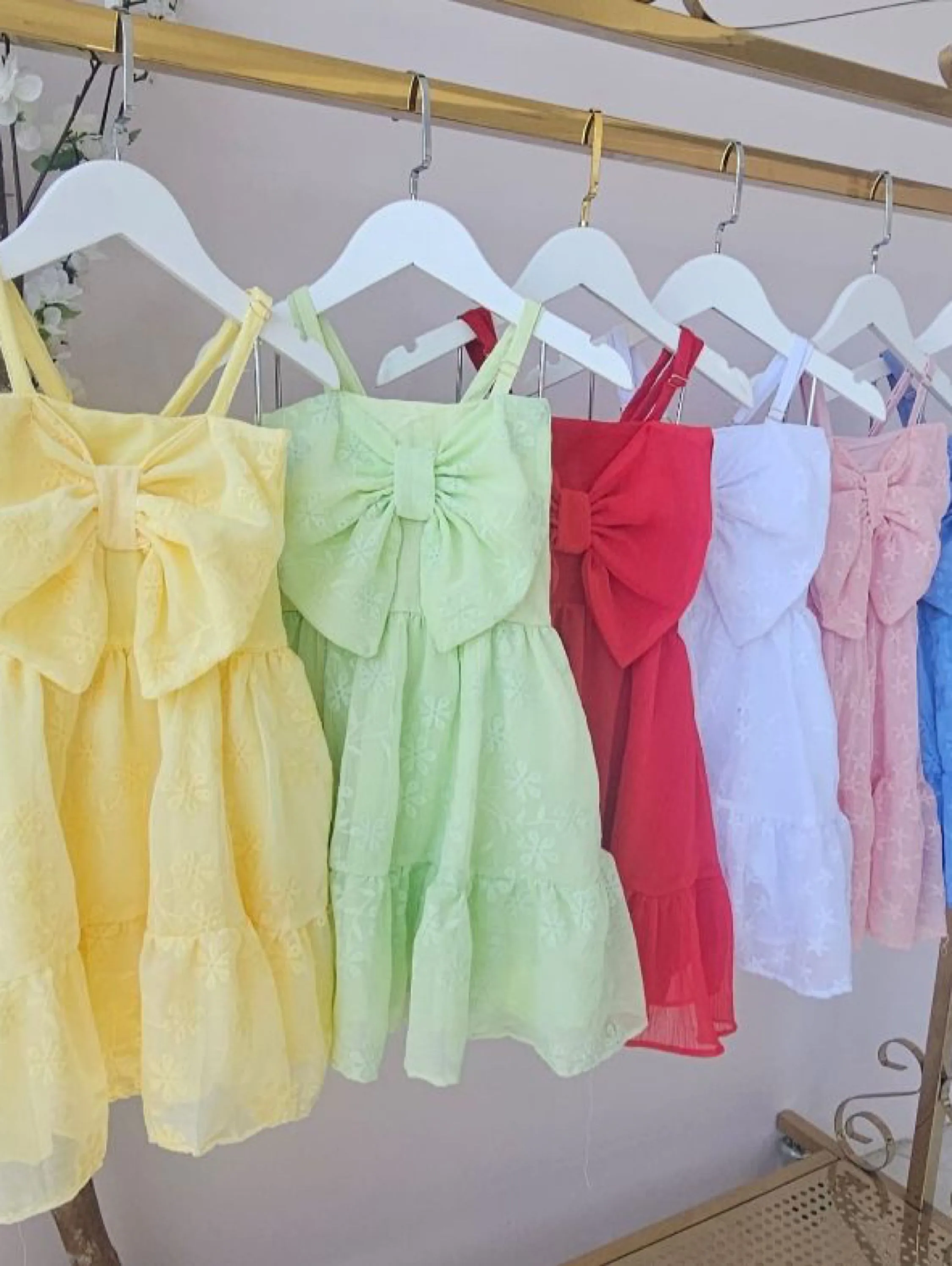 Vestido Chiffon Bordado Infantil